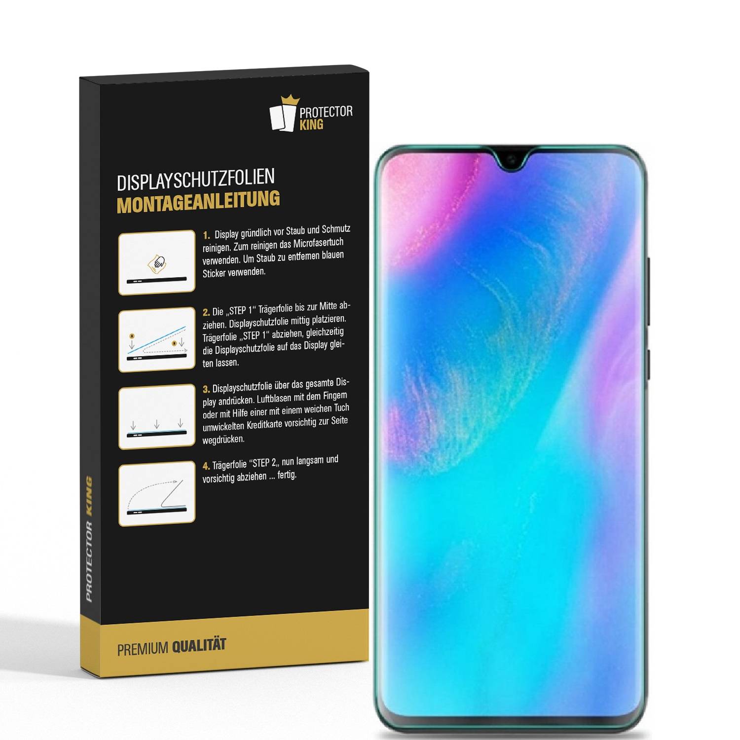 2x Displayschutzfolie für Huawei P30 Lite ANTI-REFLEX Displayfolie MATT