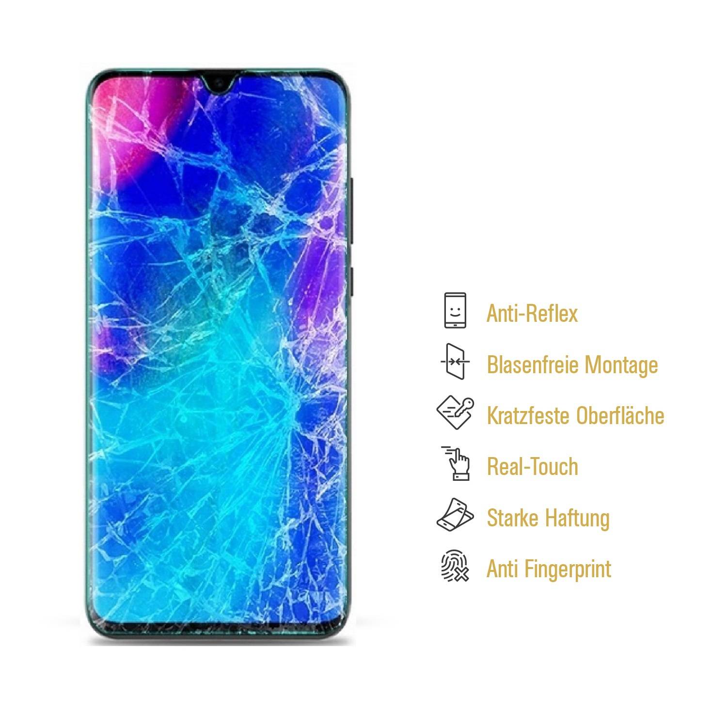 2x Panzerfolie für Huawei P30 Lite ANTI-SCHOCK Displayschutzfolie Folie MATT