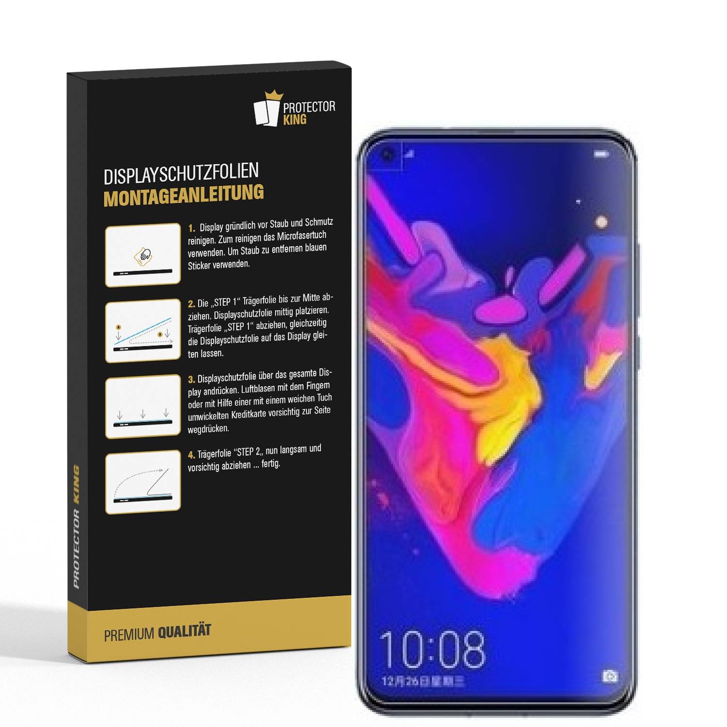 4x Displayschutzfolie für Huawei Nova 4 Displayfolie Schutzfolie Folie HD KLAR