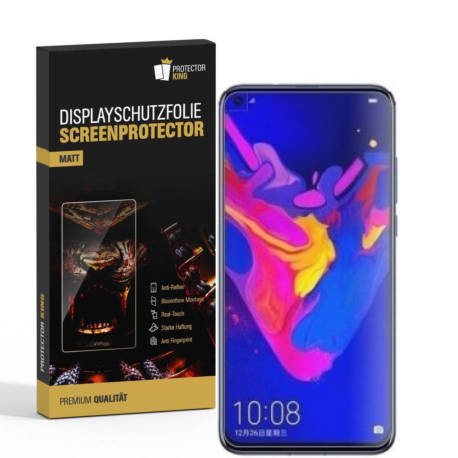 4x Displayschutzfolie für Huawei Nova 4 ANTI-REFLEX Displayfolie Schutzfolie MATT