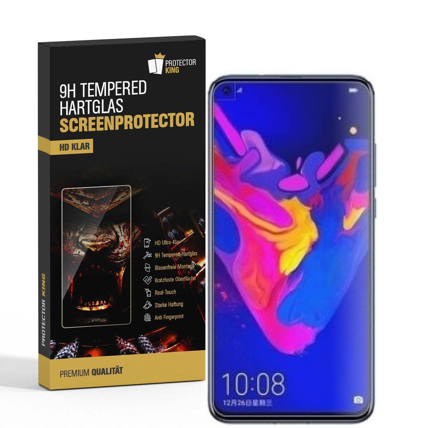 1x 9H Hartglas für Huawei Nova 4 Displayschutz Schutzglas Schutzfolie Panzerfolie Panzerglas Displayglas Tempered Glasfolie Sicherheitsglas Echtglas