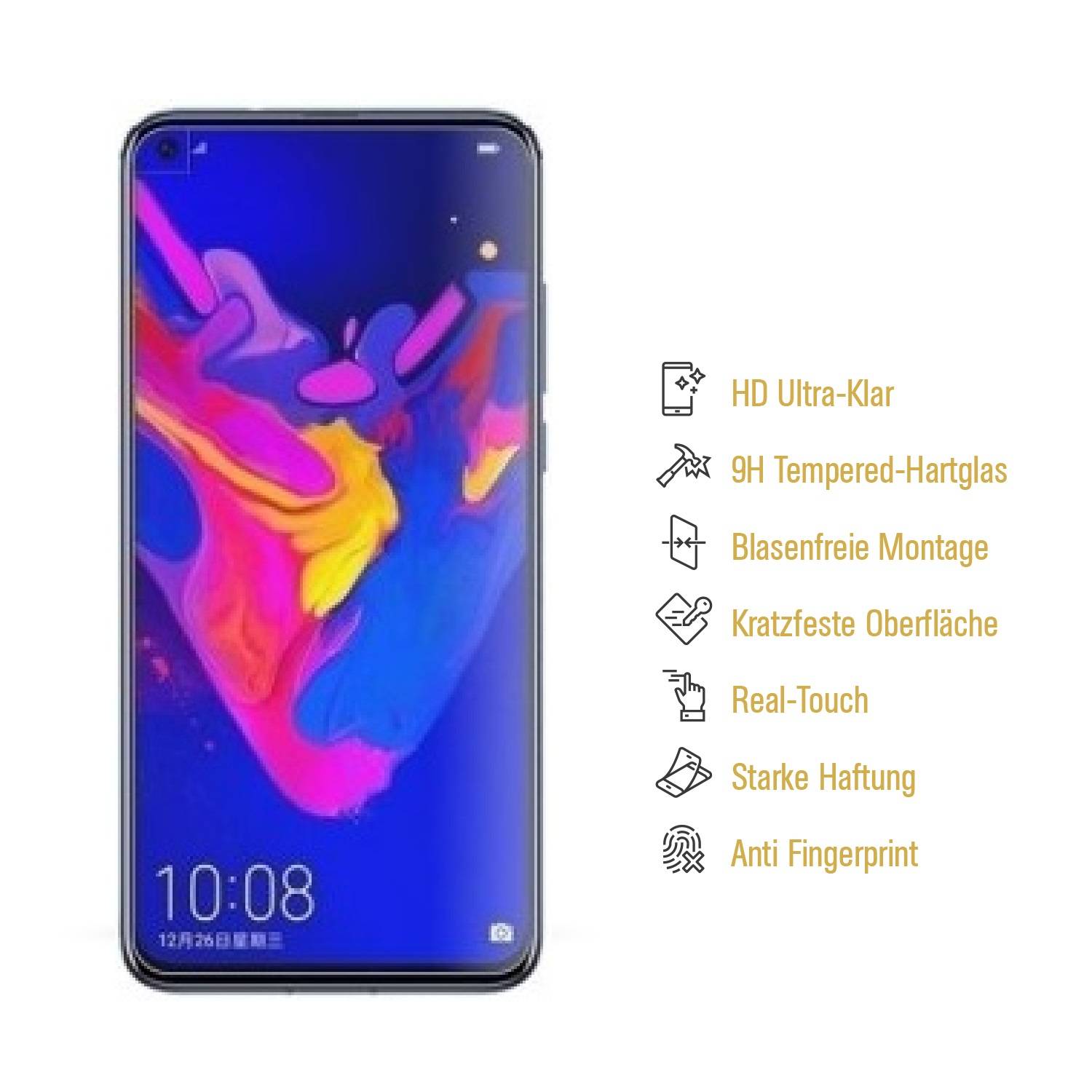 4x 9H Hartglas für Huawei Nova 4 Displayschutz Schutzglas Schutzfolie Panzerfolie Panzerglas Displayglas Tempered Glasfolie Sicherheitsglas Echtglas