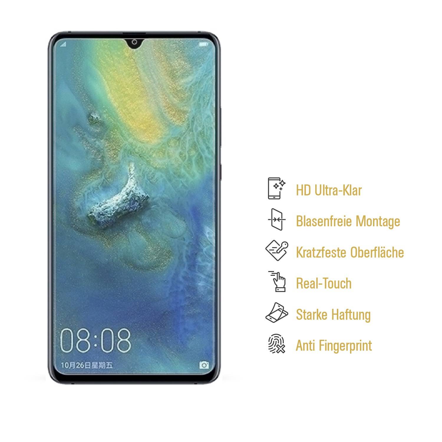 1x Hydrogel-Glass für Huawei Mate 20 Selbstheilend für Micro Kratzer 3D KLAR Panzerfolie Displayschutz Schutzfolie Screen-Protector
