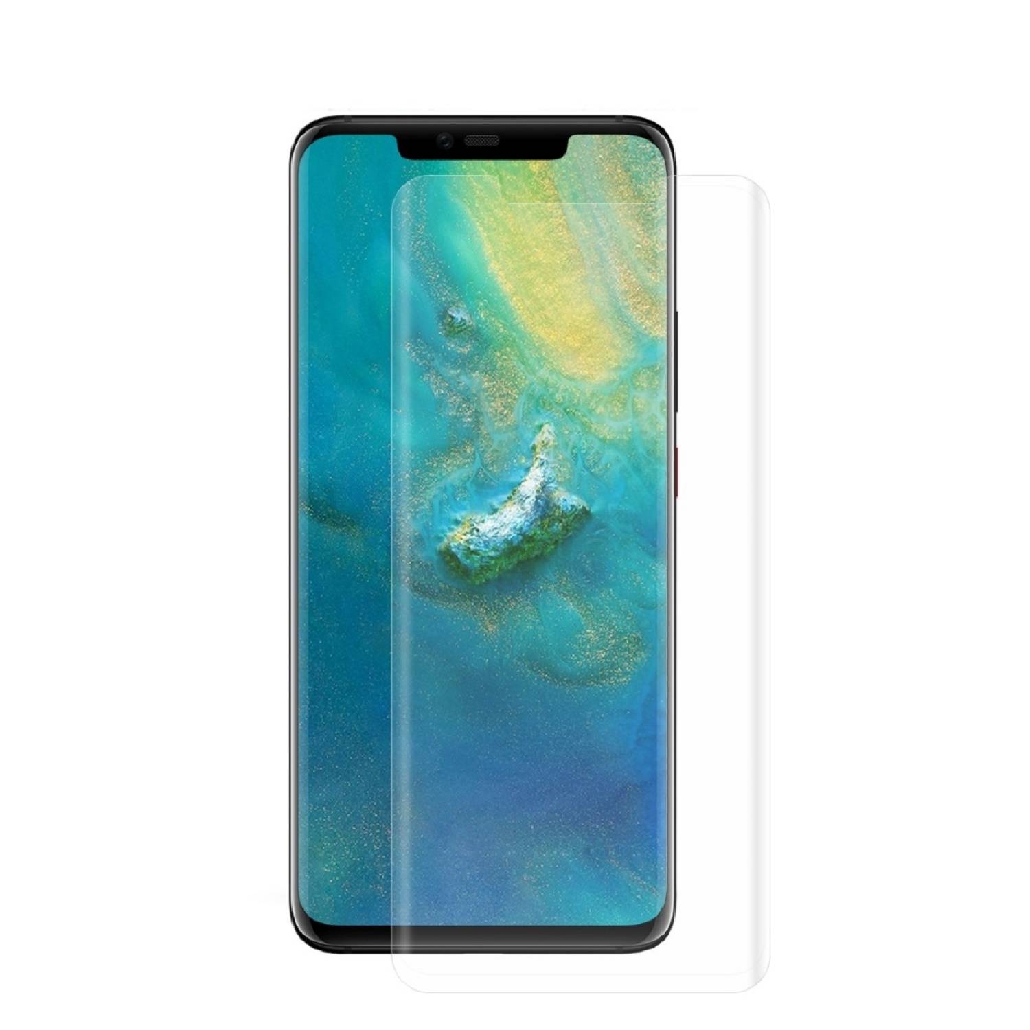 1x Hydrogel-Glass für Huawei Mate 20 Pro Selbstheilend für Micro Kratzer 3D KLAR Panzerfolie Displayschutz Schutzfolie Screen-Protector