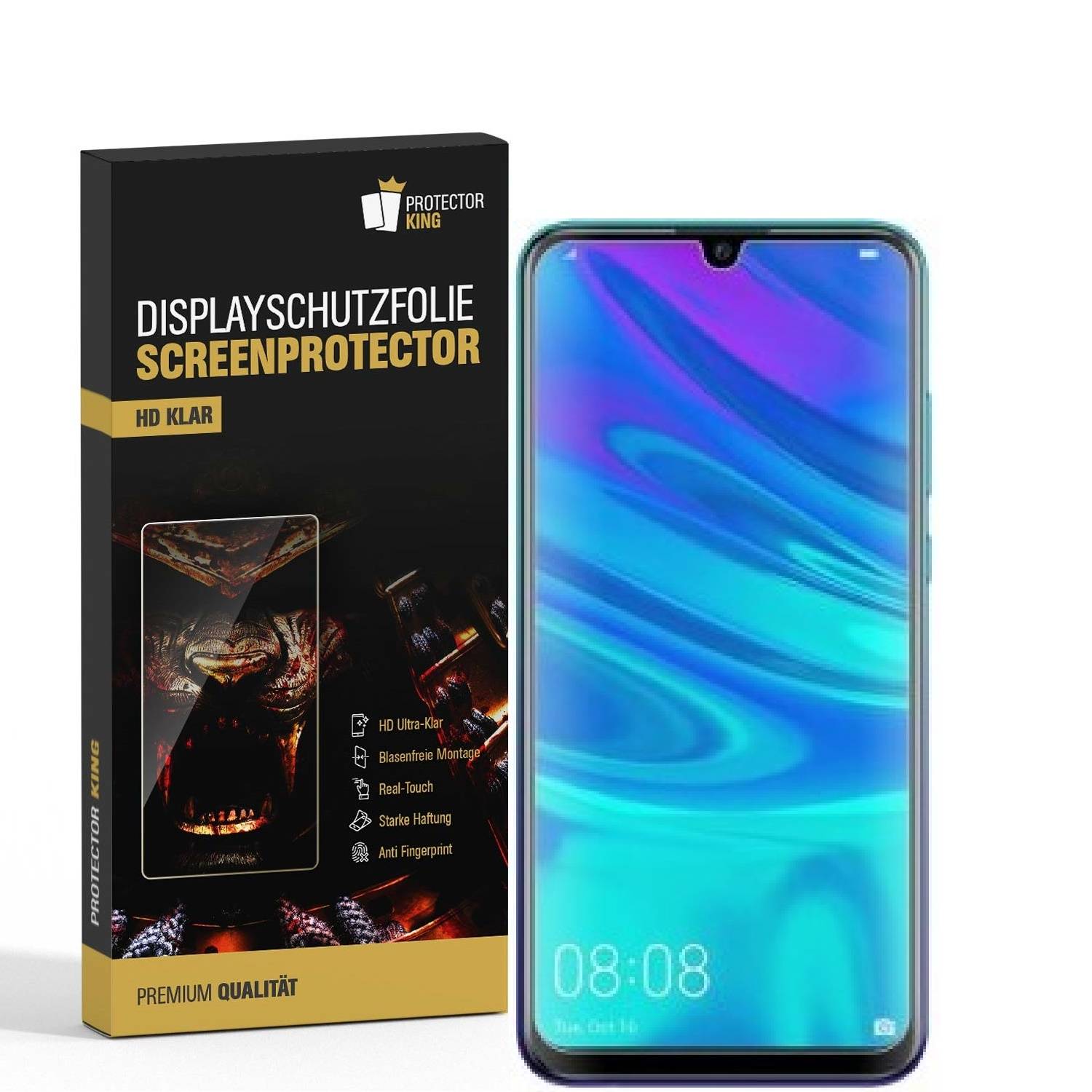 3x Displayschutzfolie für Huawei P Smart 2020 Displayfolie HD ULTRA KLAR