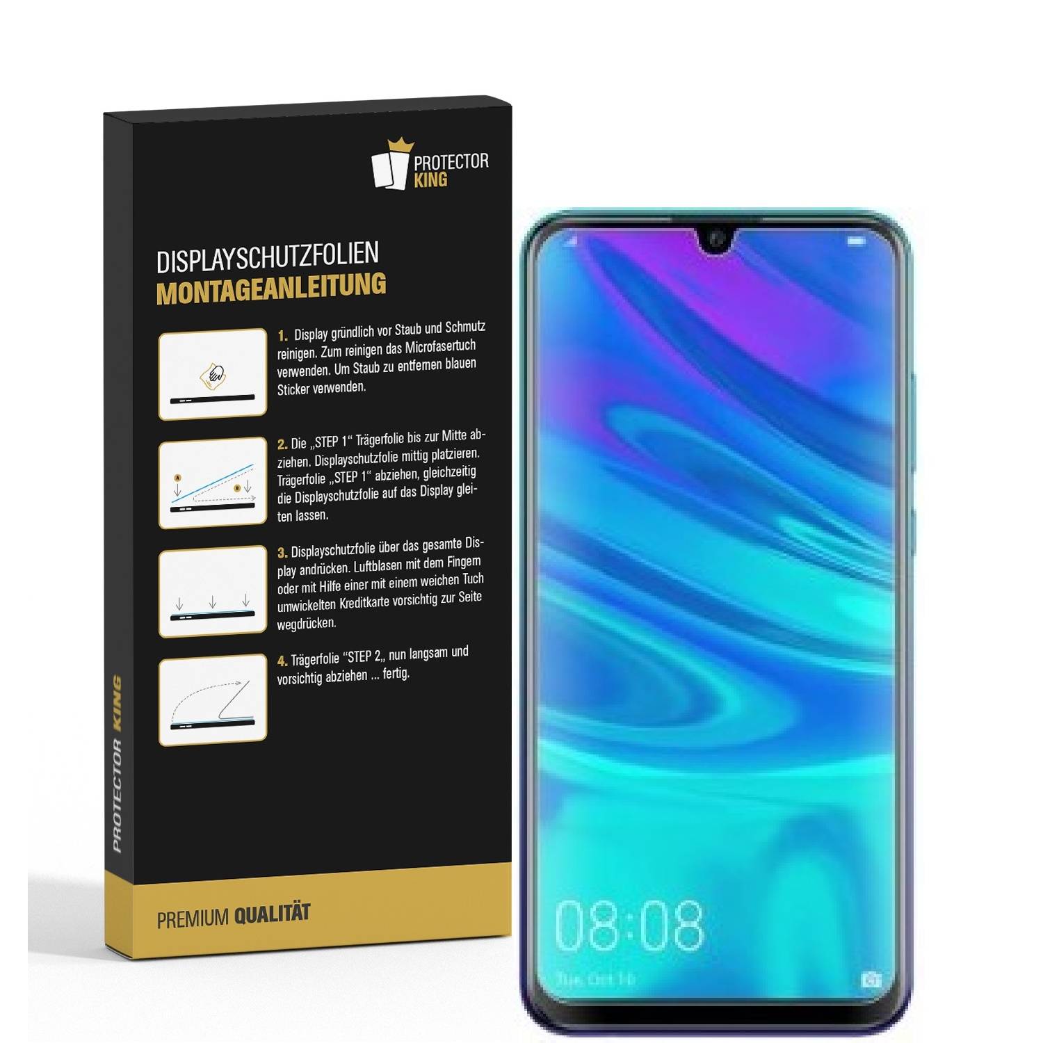 3x Displayschutzfolie für Huawei P Smart 2019 Displayfolie Schutzfolie HD KLAR