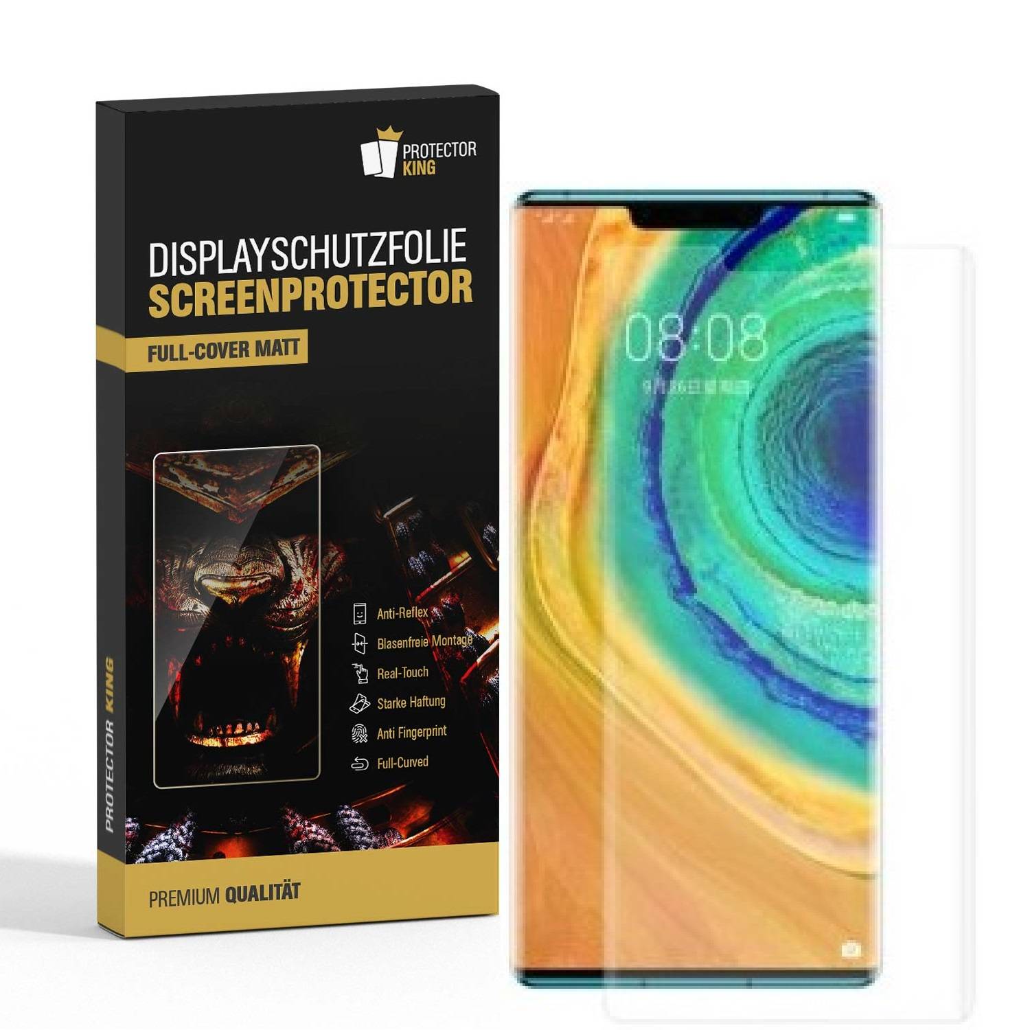 6x Displayschutzfolie für Huawei Mate 30 FULL COVER ANTI-REFLEX Displayfolie MATT