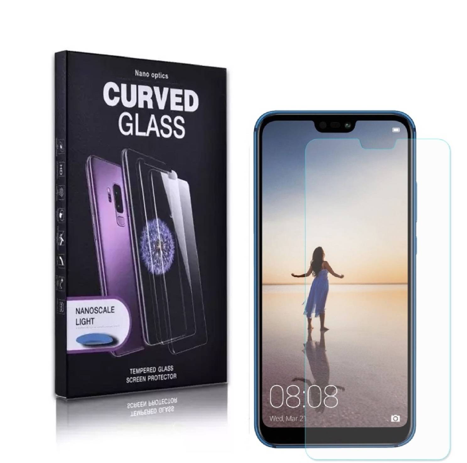2x UV-Liquid 9H Panzerglas für Huawei P20 Lite 3D KLAR echtes Tempered Panzerhartglas Schutzglas Displayschutz Panzerfolie Schutzfolie Screen