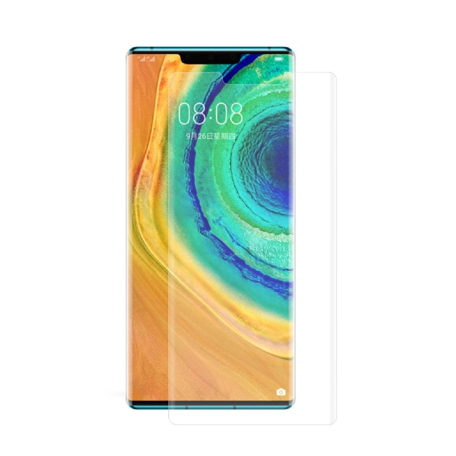 2x UV-Liquid 9H Panzerglas für Huawei Mate 30 Pro 3D KLAR echtes Tempered Panzerhartglas Schutzglas Displayschutz Panzerfolie Schutzfolie Screen