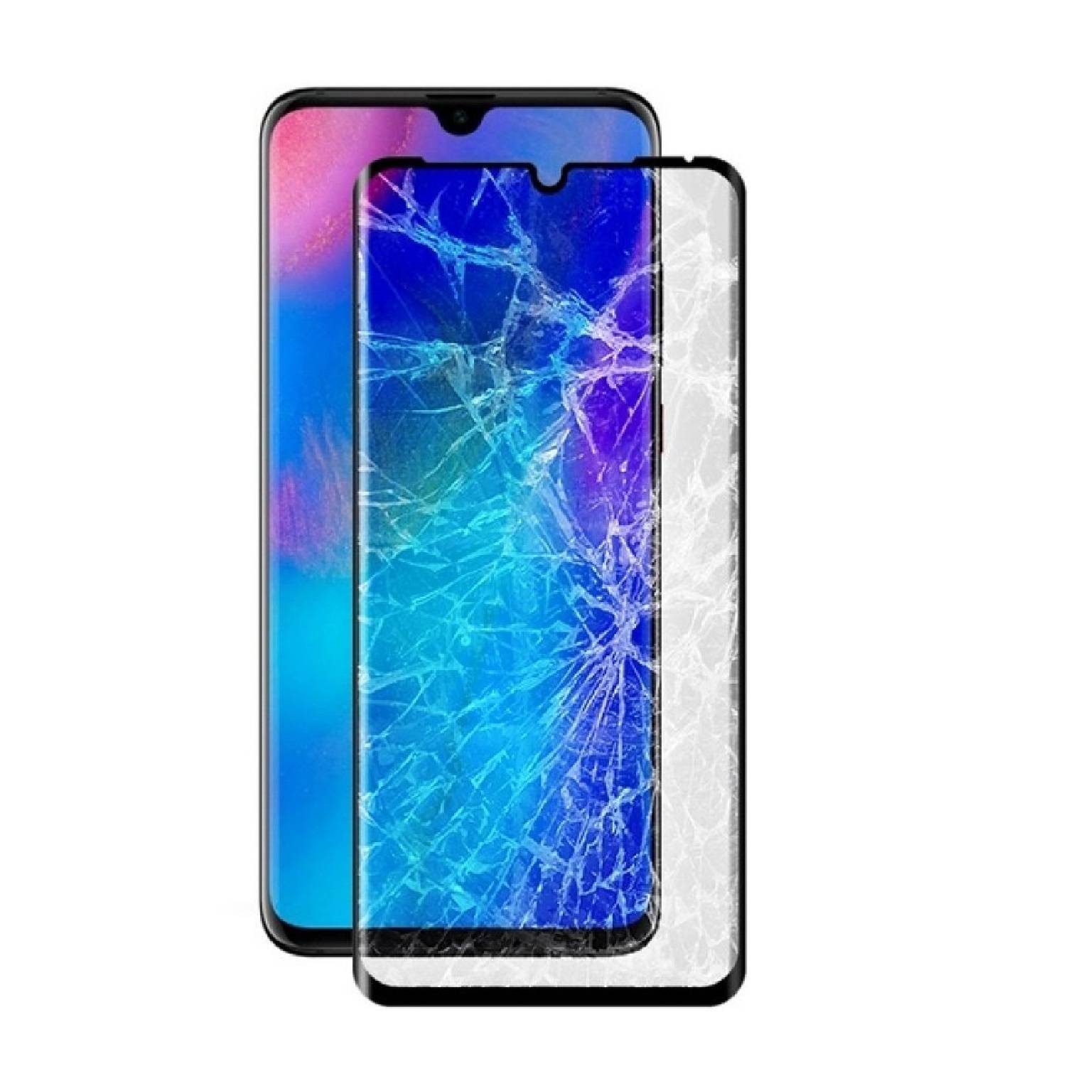 6x 9H Hartglas für Huawei P30 Lite FULL COVER Panzerfolie Displayschutz KLAR SW Panzerglas Schutzglas Schutzfolie