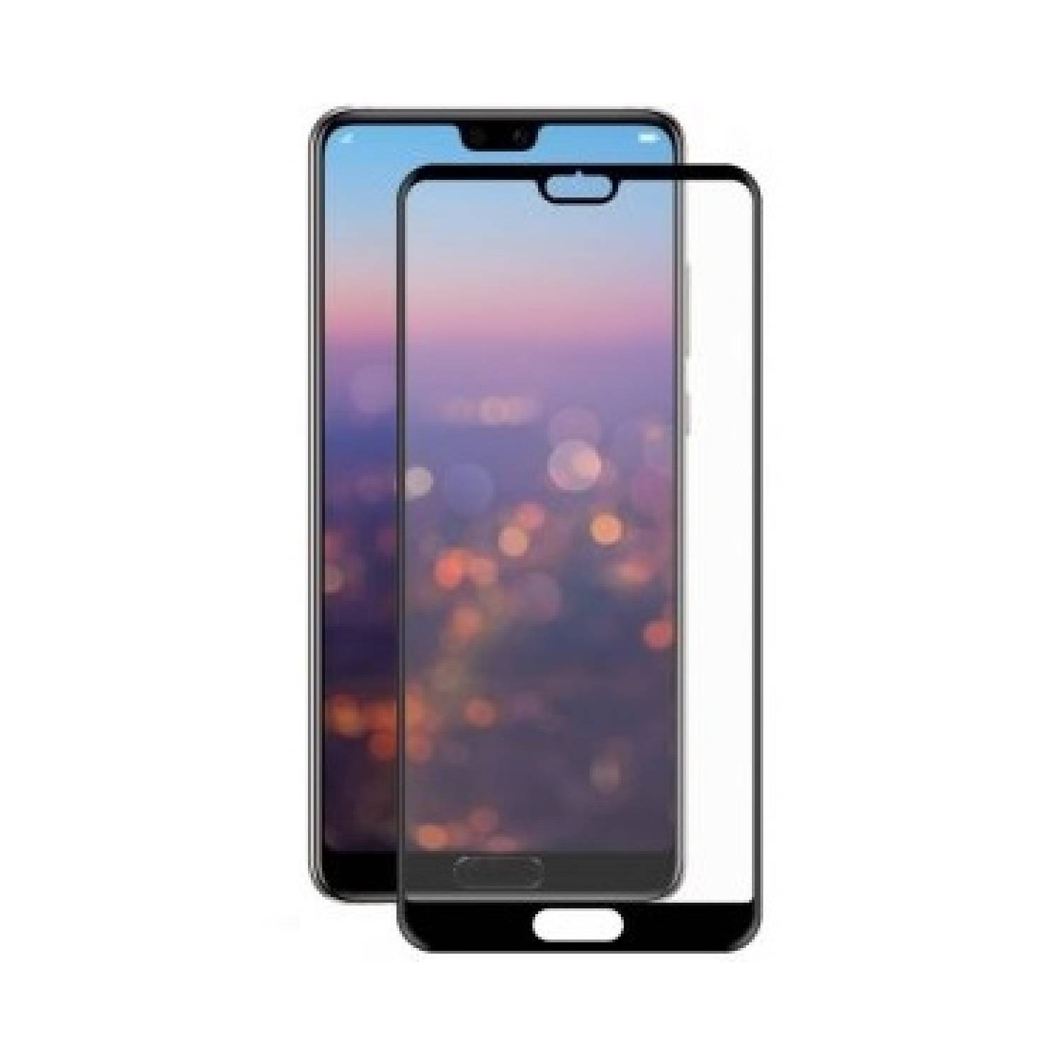 2x 9H Panzerglas für Huawei P20 FULL COVER Displayschutz Schutzglas Hartglas Schutzfolie Panzerfolie KLAR Tempered echtes Displayglas Glasfolie