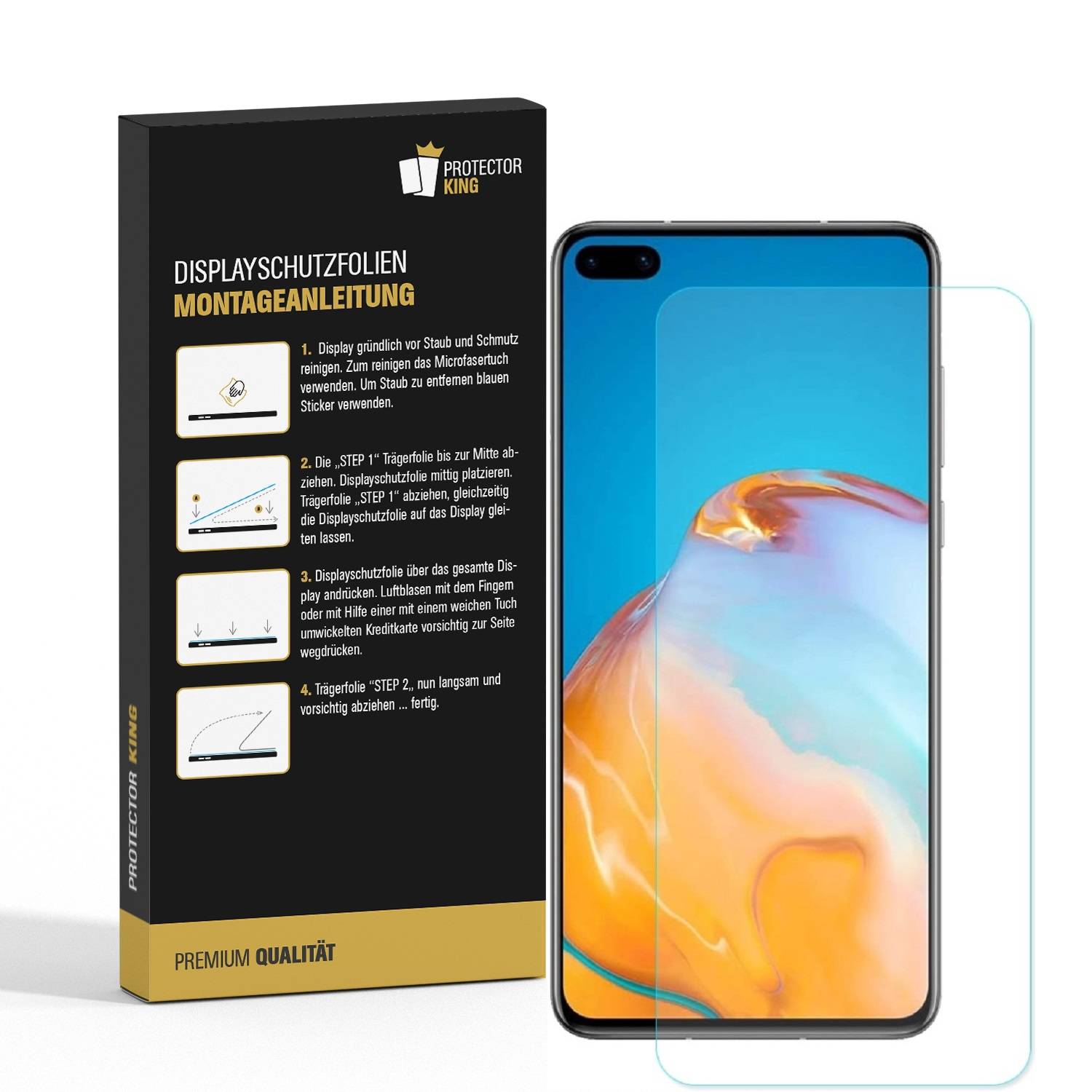 3x Panzerfolie für Huawei P40 ANTI-SCHOCK Displayschutzfolie Displayfolie MATT