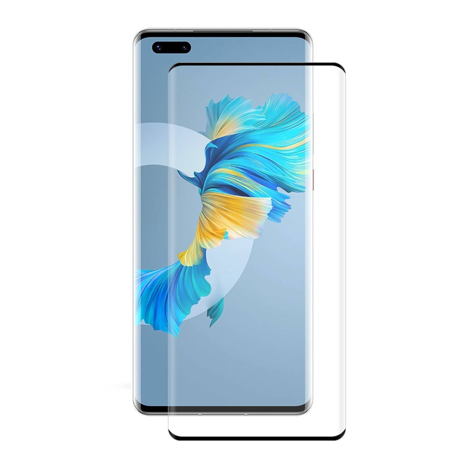 1x 9H Hartglas für Huawei Mate 40 FULL CURVED Displayschutz Schutzglas Schutzfolie Panzerfolie Panzerglas Displayglas Tempered Glasfolie