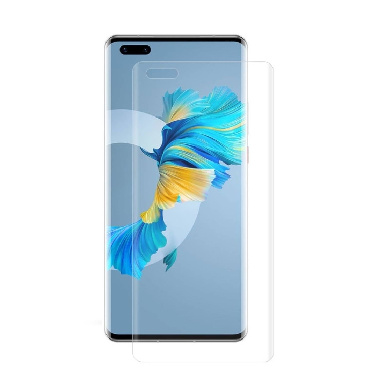 2x Panzerfolie für Huawei Mate 40 Pro FULL COVER Displayschutzfolie HD KLAR