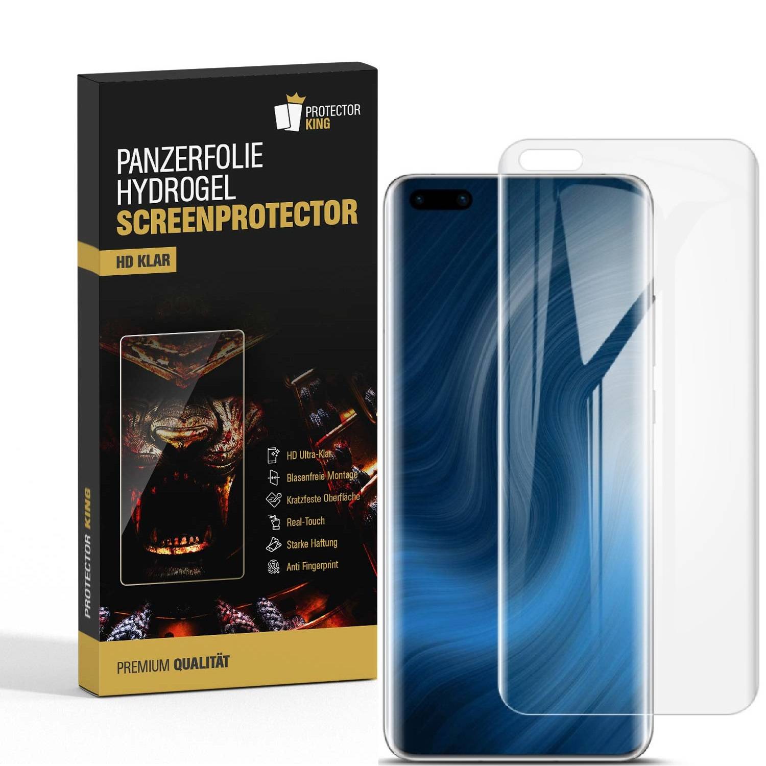 2x Hydrogel-Glass für Huawei P40 Pro Selbstheilend für Micro Kratzer 3D KLAR Panzerfolie Displayschutz Schutzfolie Screen-Protector