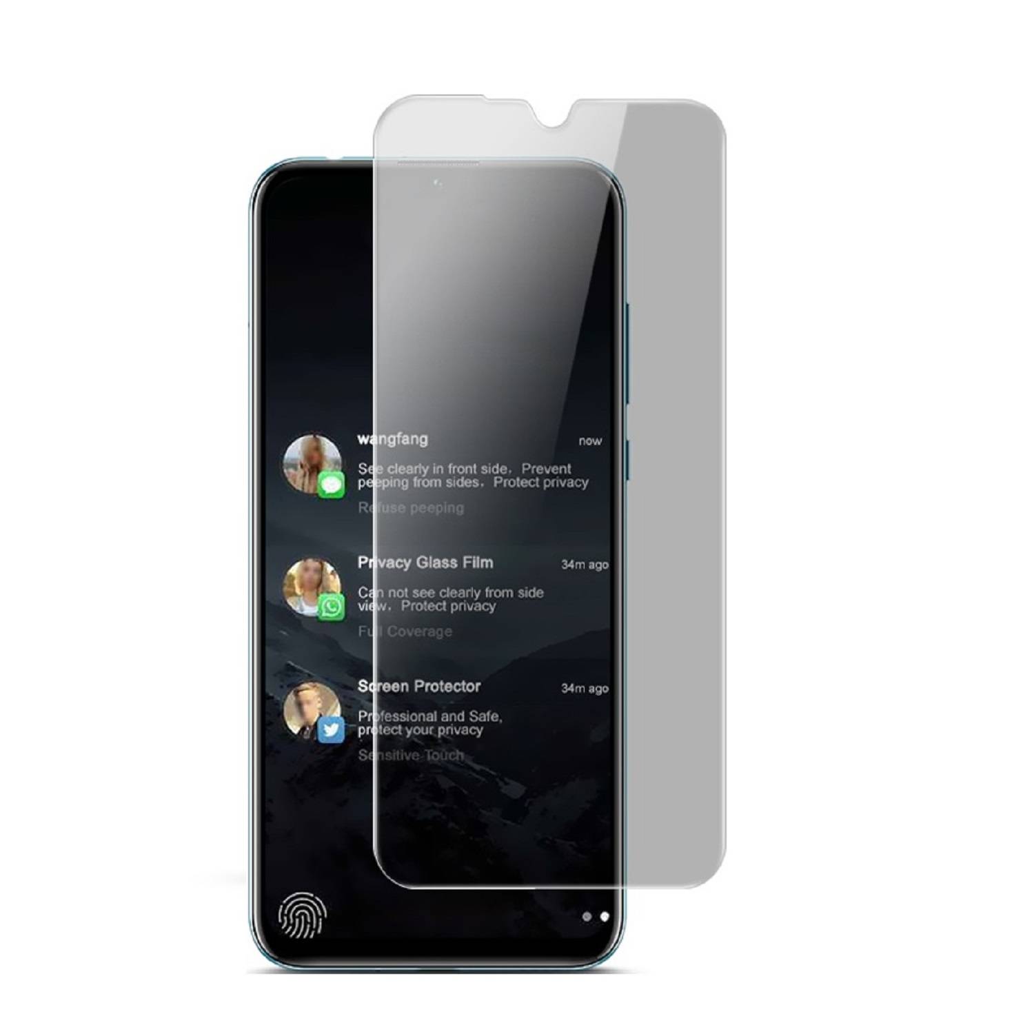 3x Blickschutz 9H Panzerhartglas für Huawei P30 Lite Anti-Spion Displayschutz Panzerfolie Schutzfolie echtes Tempered Panzerglas Schutzglas Screen