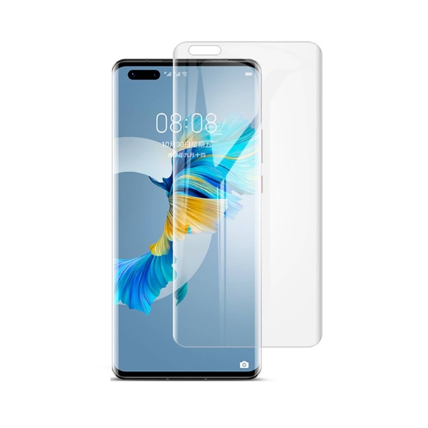 4x Hydrogel-Glass für Huawei Mate 40 Pro Plus Selbstheilend für Micro Kratzer 3D KLAR Panzerfolie Displayschutz Schutzfolie Screen-Protector