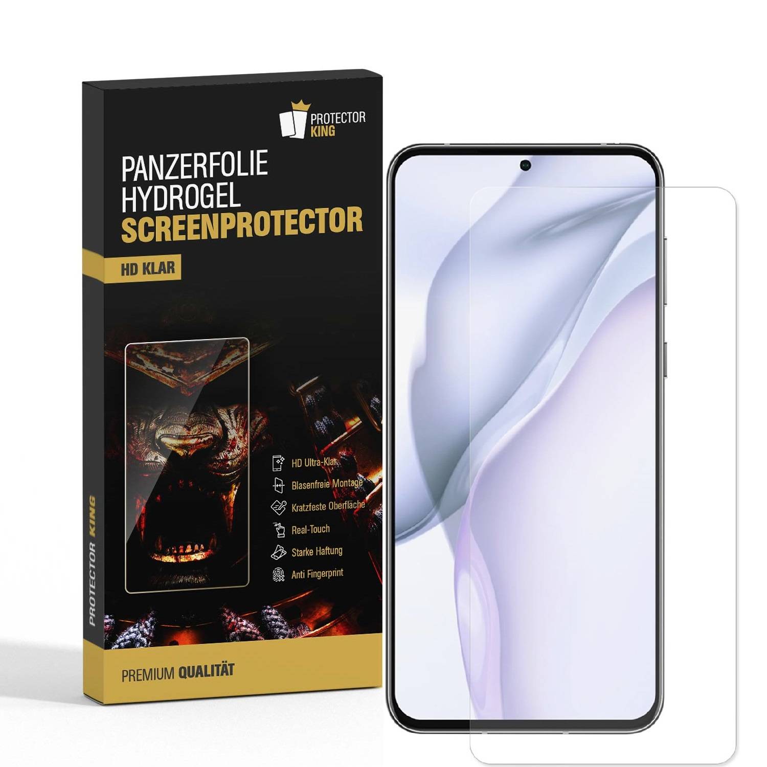 6x Hydrogel-Glass für Huawei P50 Selbstheilend für Micro Kratzer 3D KLAR Panzerfolie Displayschutz Schutzfolie Screen-Protector
