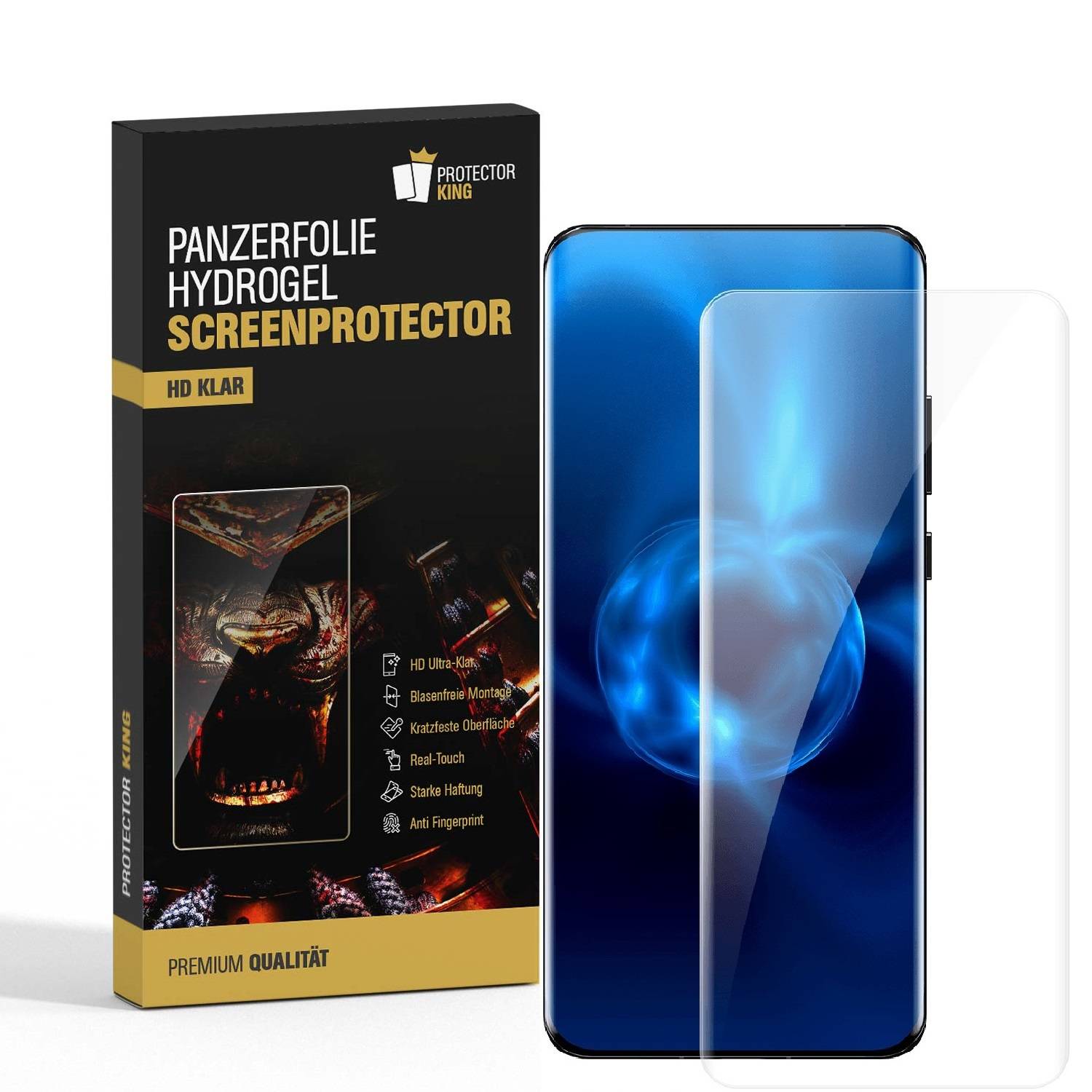 4x Hydrogel-Glass für Huawei P50 Pro Selbstheilend für Micro Kratzer 3D KLAR Panzerfolie Displayschutz Schutzfolie Screen-Protector