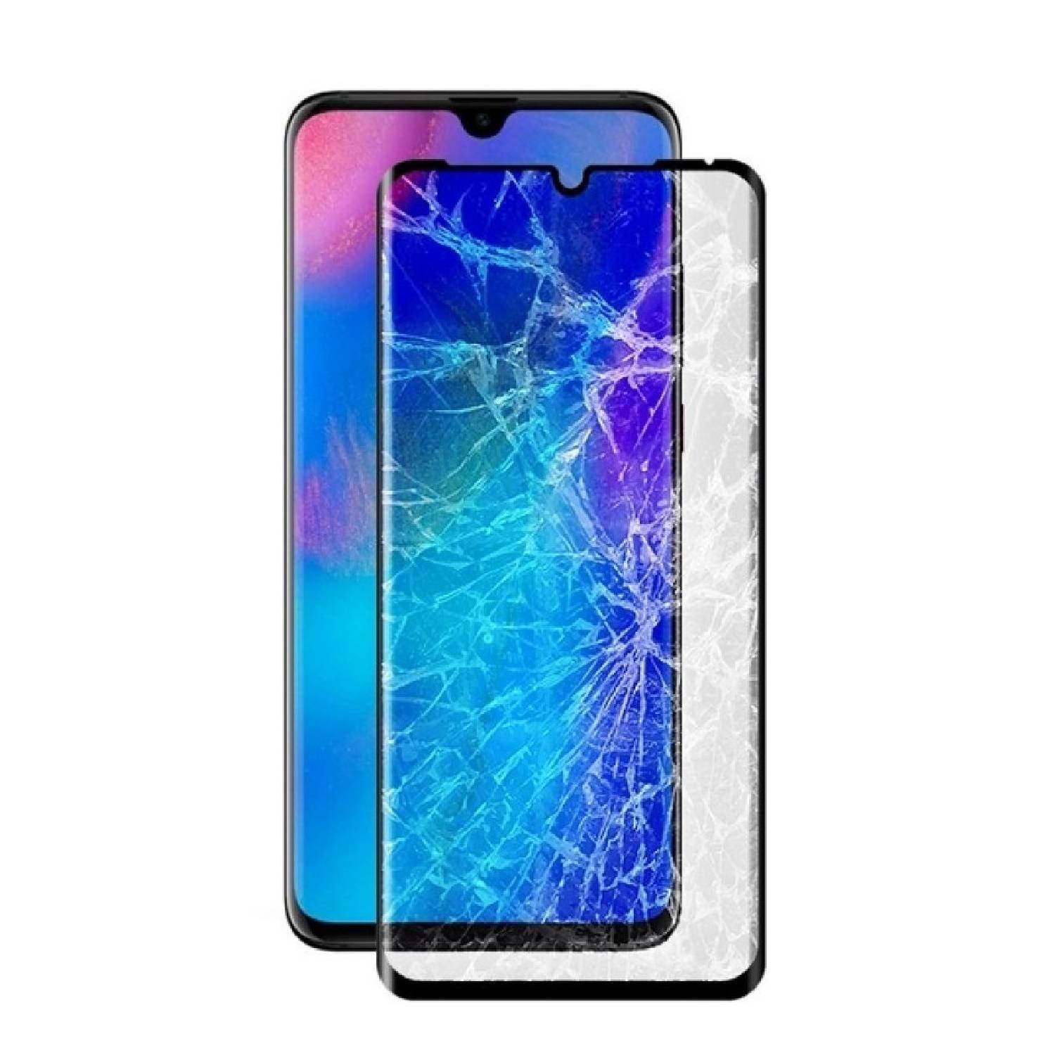 1x 9D Keramik-Glass für Huawei P30 Lite FULL COVER 3D KLAR Panzerfolie Displayschutz Schutzfolie Ceramic Screen-Protector