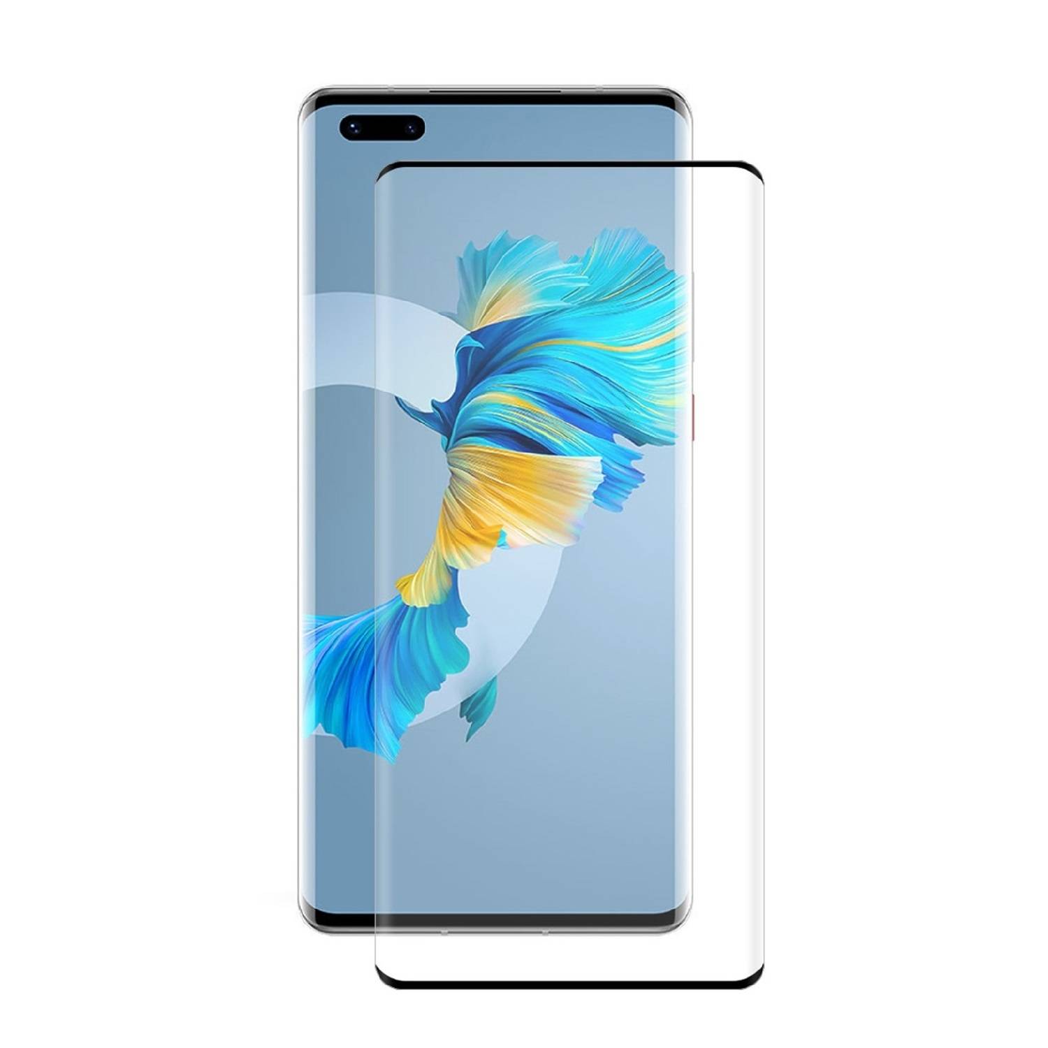 1x 9D Keramik-Glass für Huawei Mate 40 Pro Plus FULL COVER 3D KLAR Panzerfolie Displayschutz Schutzfolie Ceramic Screen-Protector