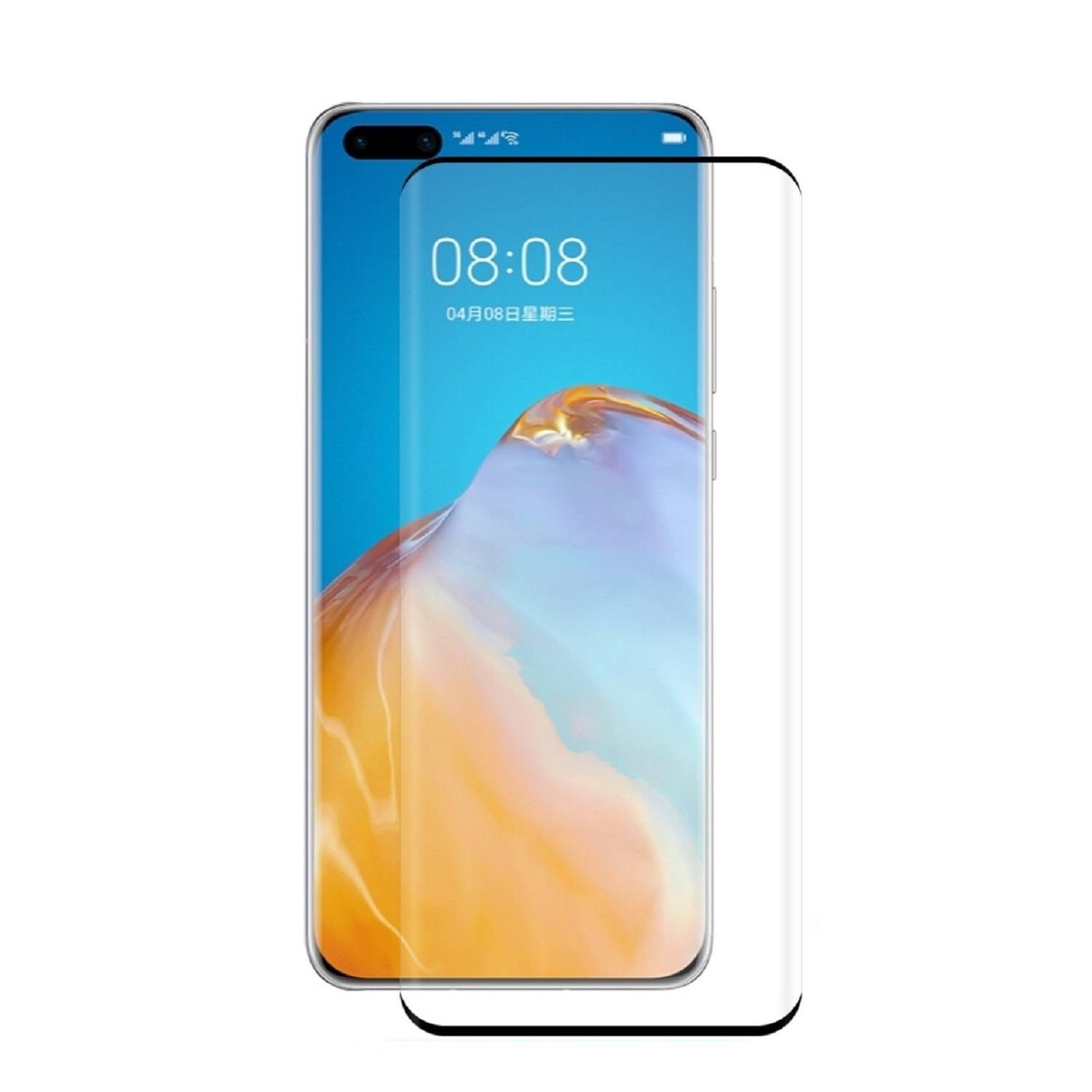 2x 9D Keramik-Glass für Huawei P40 Pro FULL COVER 3D KLAR Panzerfolie Displayschutz Schutzfolie Ceramic Screen-Protector