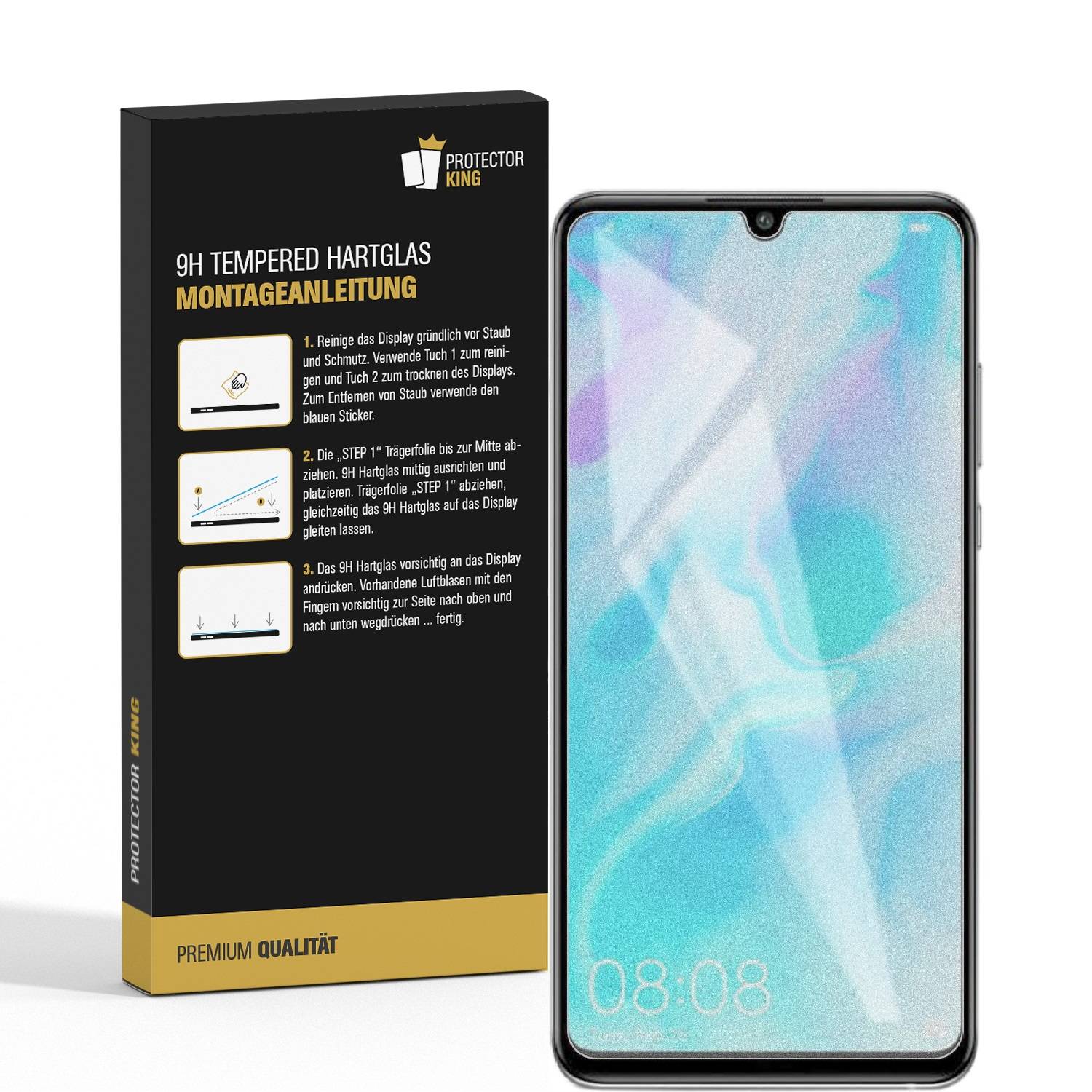 1x 9H Hartglasfolie für Huawei P30 Lite Panzerfolie Displayschutz MATT Panzerglas Schutzglas Entspiegelt ANTI REFLEX