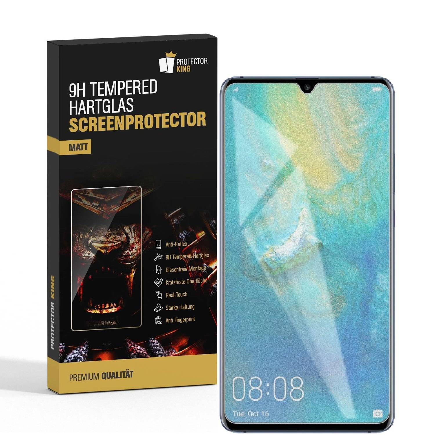 4x 9H Hartglas für Huawei Mate 20X Panzerfolie Displayschutz MATT Panzerglas Schutzfolie Schutzglas