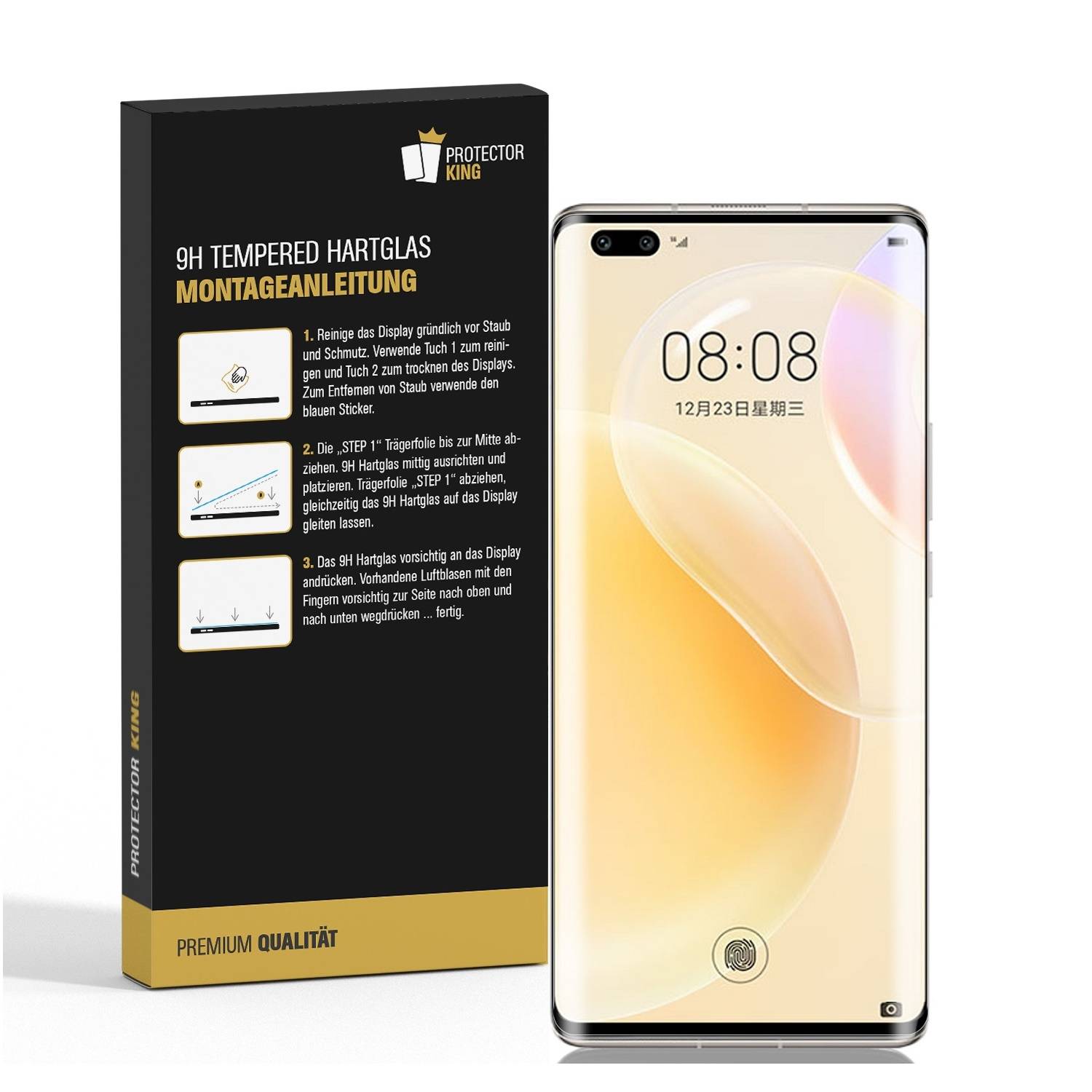 4x 9H Hartglas für Huawei Nova 9 Pro FULL CURVED Panzerfolie Displayschutz KLAR 3D Panzerglas Schutzglas Schutzfolie