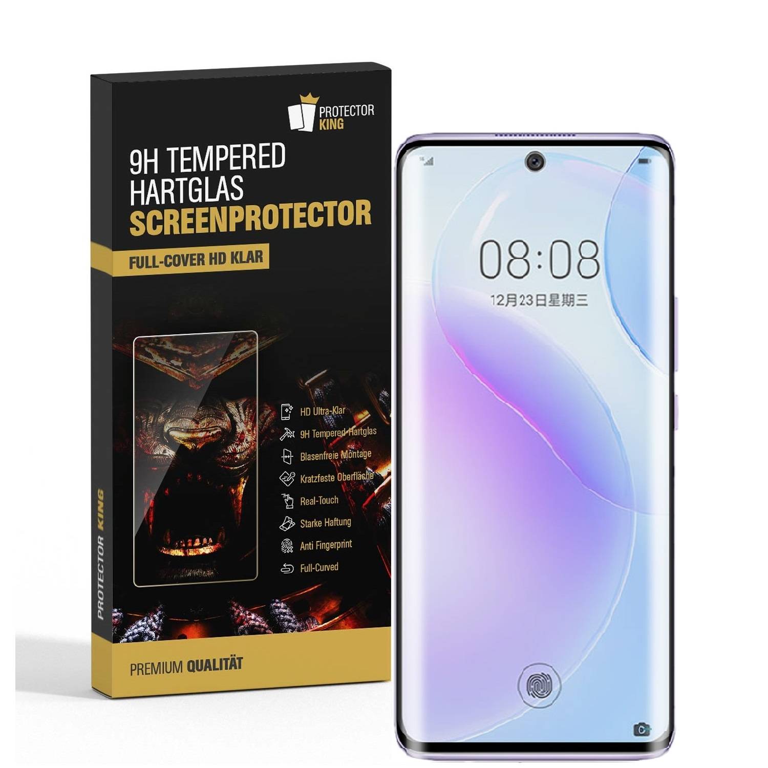 3x 9H Hartglas für Huawei Nova 9 FULL CURVED Panzerfolie Displayschutz KLAR 3D Panzerglas Schutzglas Schutzfolie