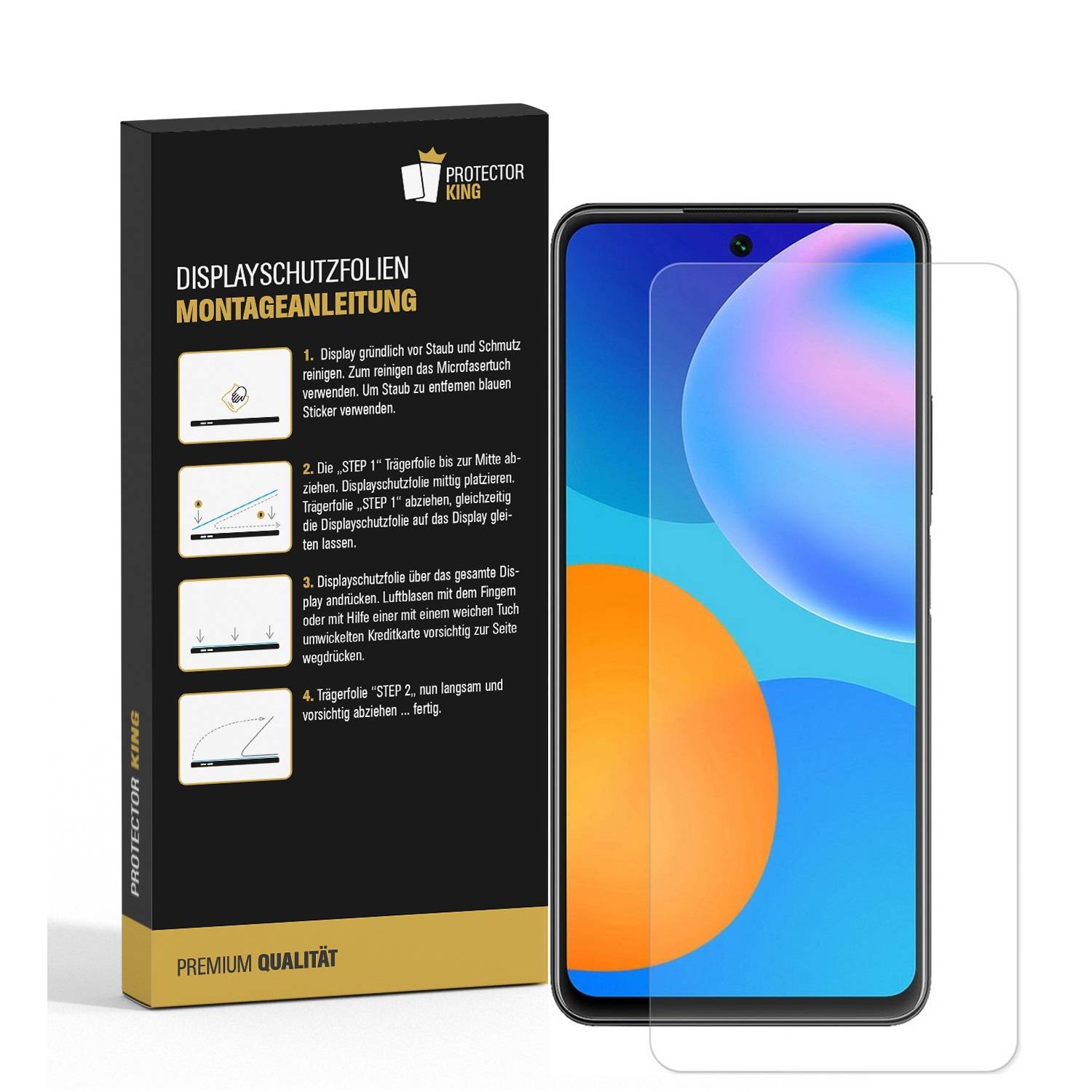 3x Panzerfolie für Huawei P Smart 2021 ANTI-SHOCK Displayschutz Schutzfolie HD KLAR PET