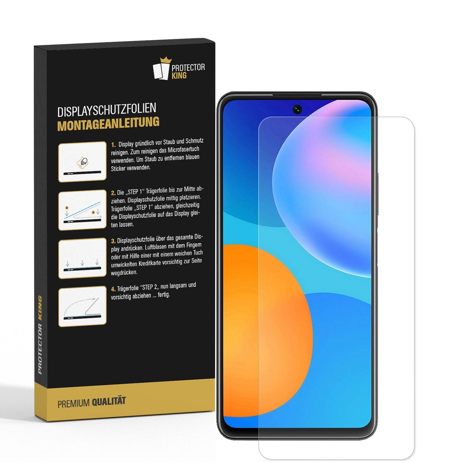 4x Panzerfolie für Huawei P Smart 2021 ANTI-SHOCK Displayschutz Schutzfolie MATT ANTI-REFLEX ENTSPIEGELT