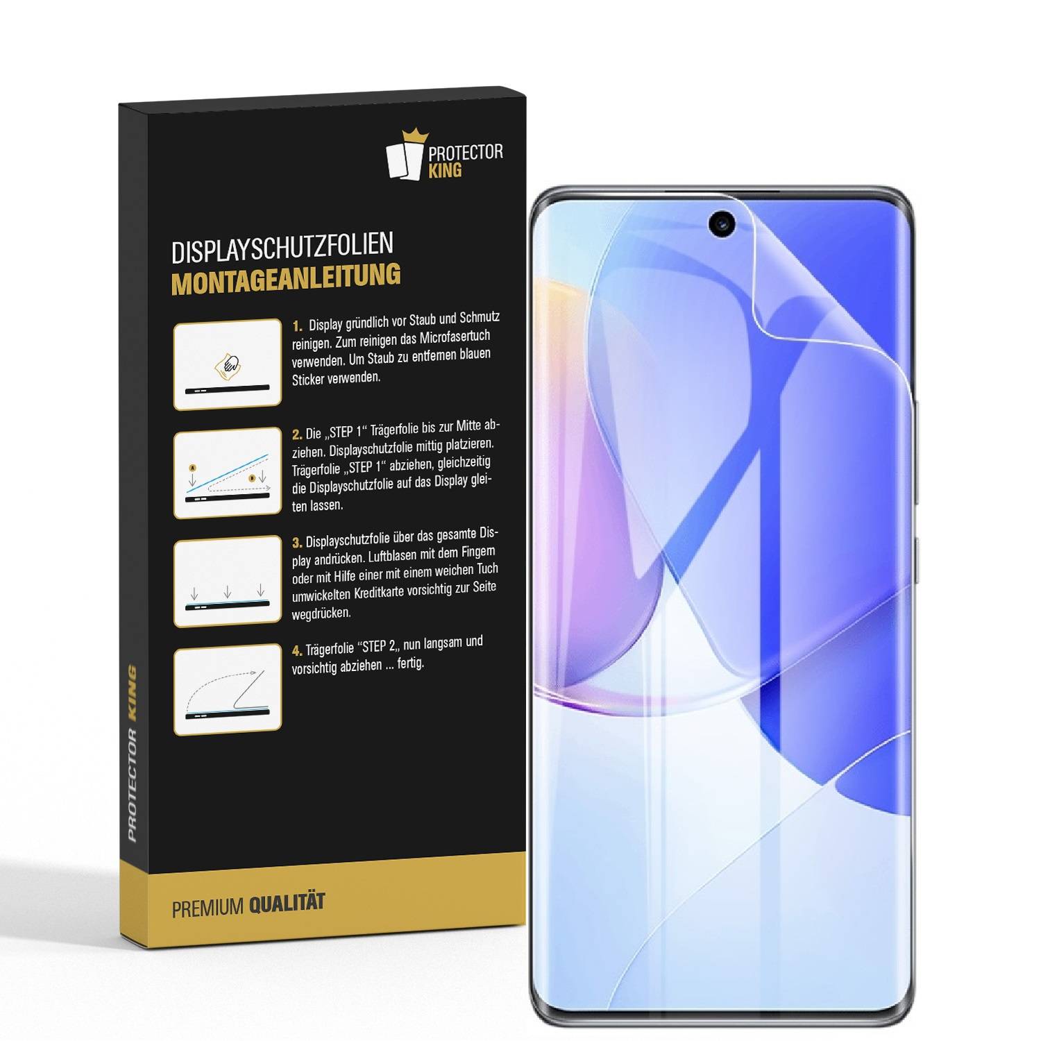 3x Panzerfolie für Huawei Nova 9 FULL COVER Displayschutz Schutzfolie KLAR