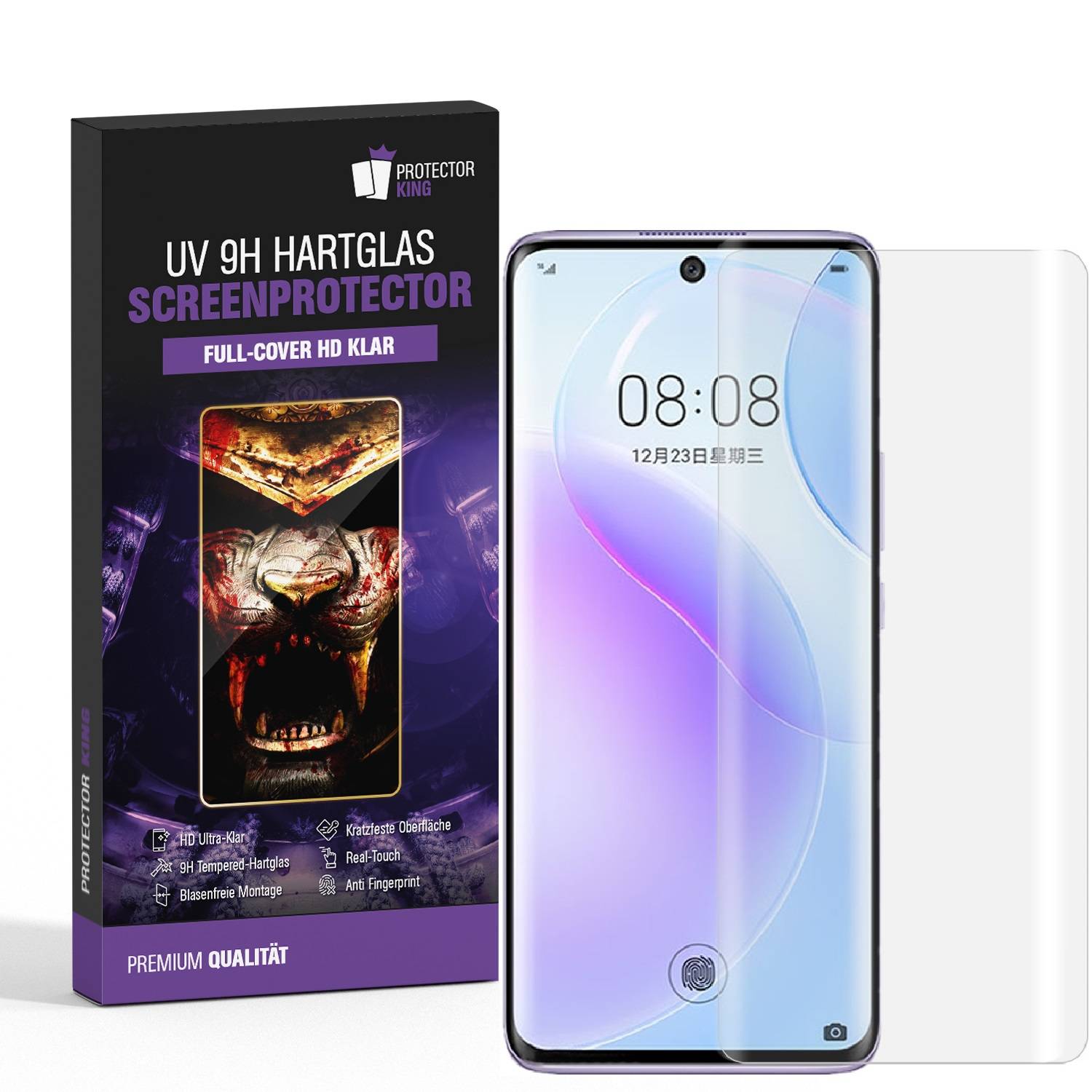 2x 9H Panzerglas für Huawei Nova 9 Full-Screen HD klar UV-Liquid Tempered Glas Displayschutz Schutzglas Screen-Protector