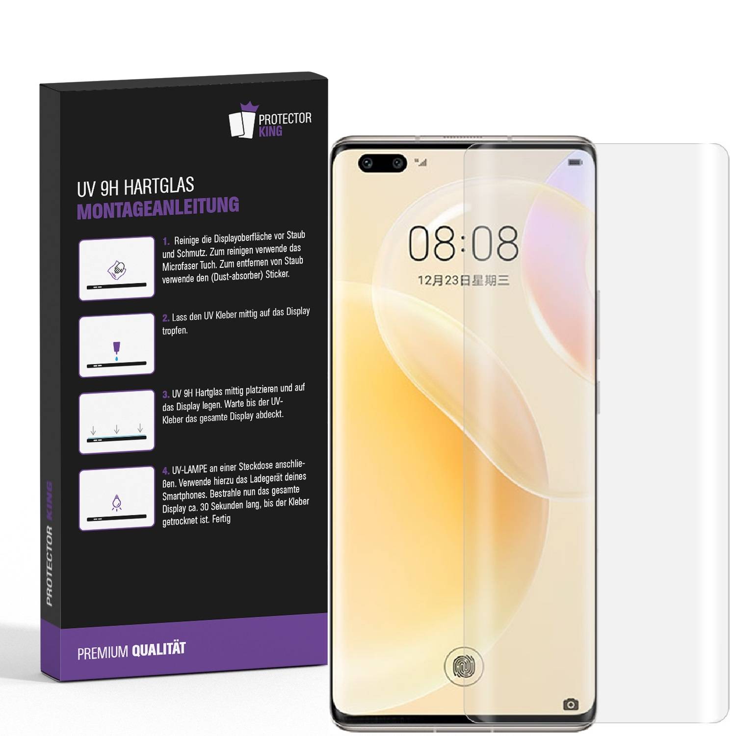 3x 9H Panzerglas für Huawei Nova 9 Pro Full-Screen HD klar UV-Liquid Tempered Glas Displayschutz Schutzglas Screen-Protector
