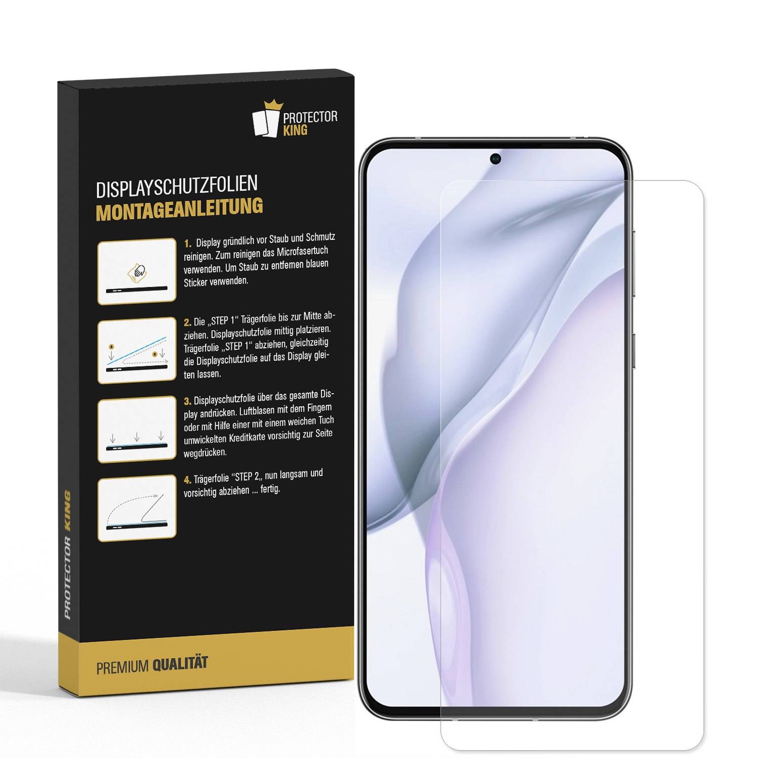 2x Panzerfolie für Huawei P50 ANTI-SHOCK Displayschutz Schutzfolie HD-KLAR PET Kunststoff