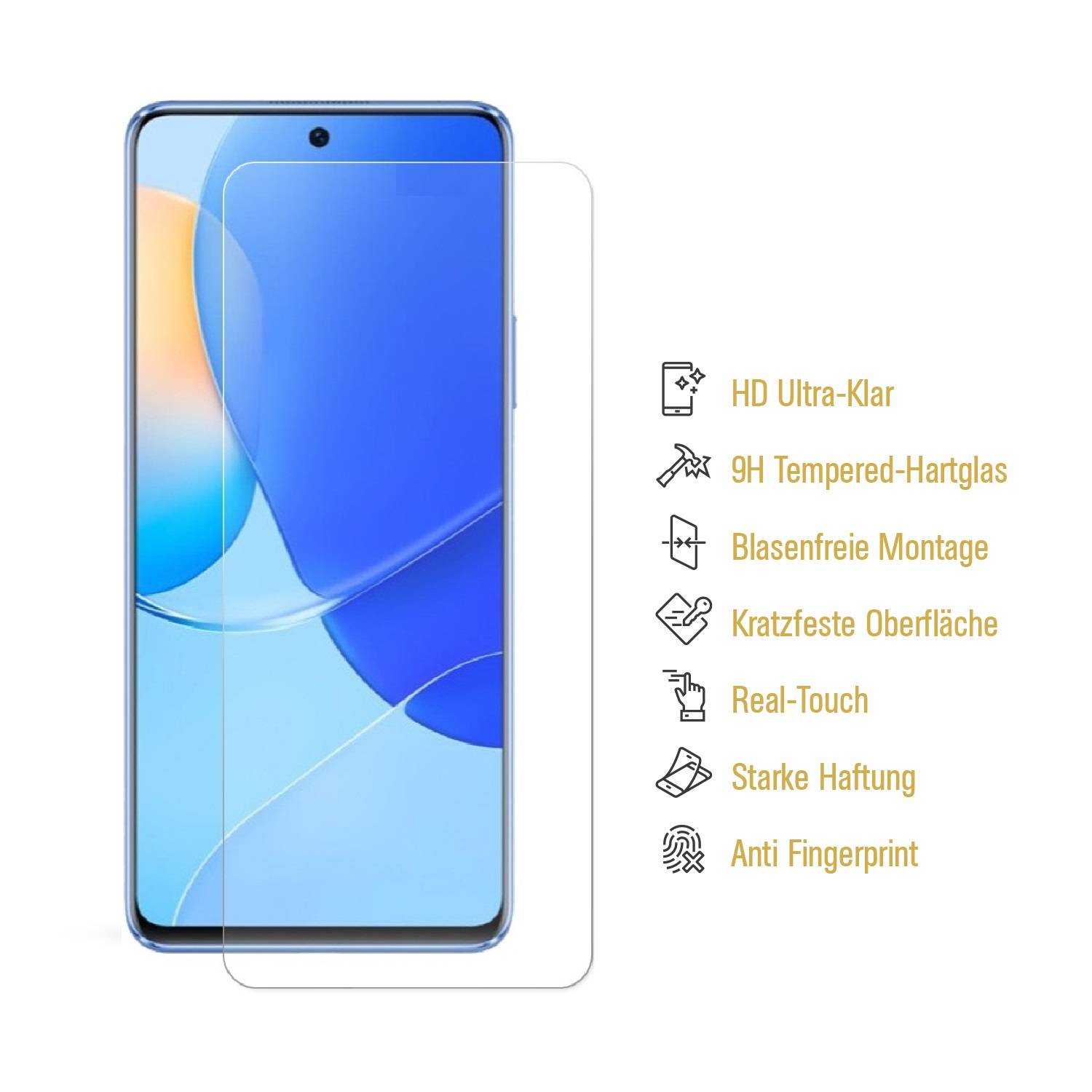 6x 9H Panzerglas für Huawei Nova 9SE Displayschutz Panzerfolie Schutzfolie Hartglas Schutzglas Displayglas Tempered Glasfolie Sicherheitsglas