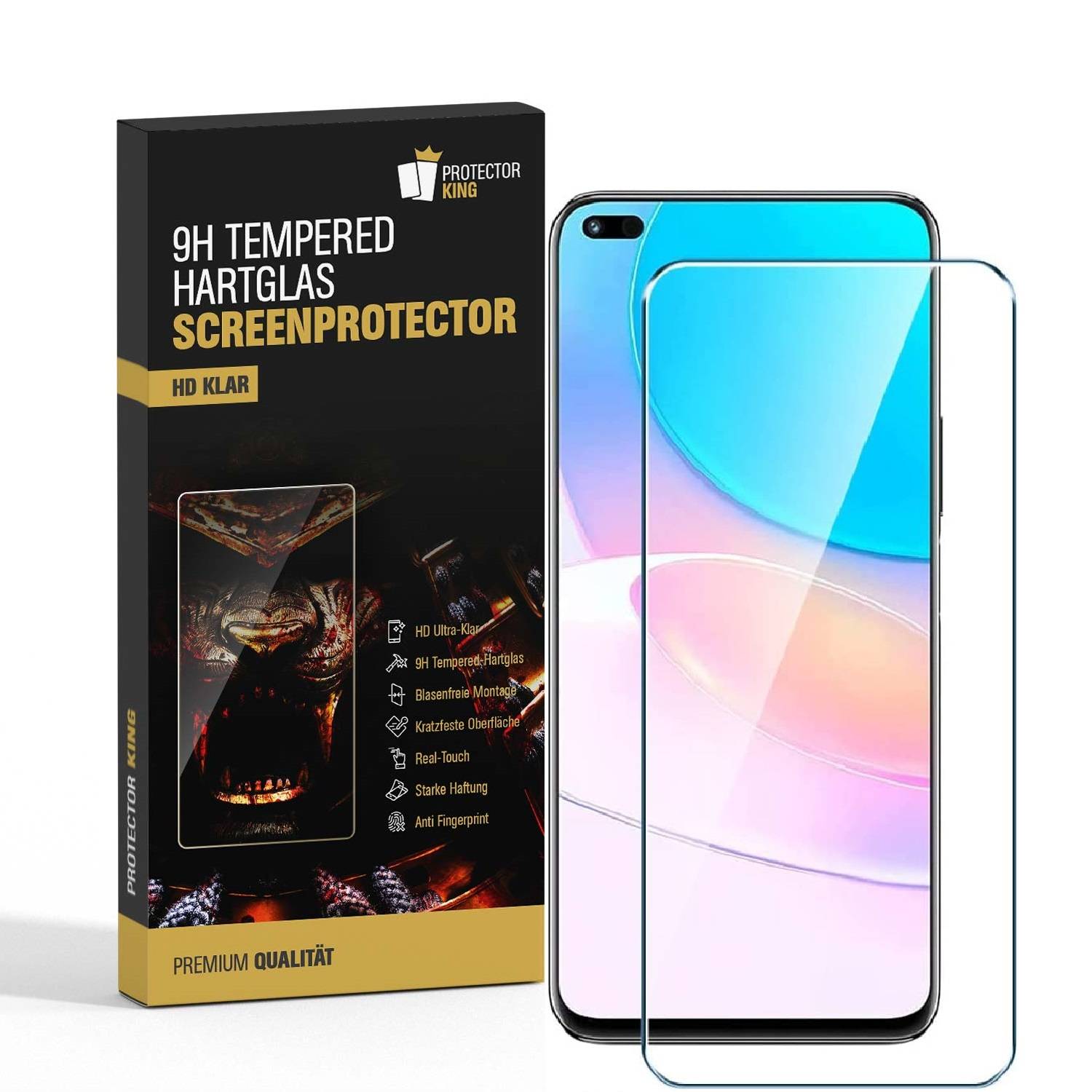 3x 9H Panzerglas für Huawei Nova 8i Displayschutz Panzerfolie Schutzfolie Hartglas Schutzglas Displayglas Tempered Glasfolie Sicherheitsglas
