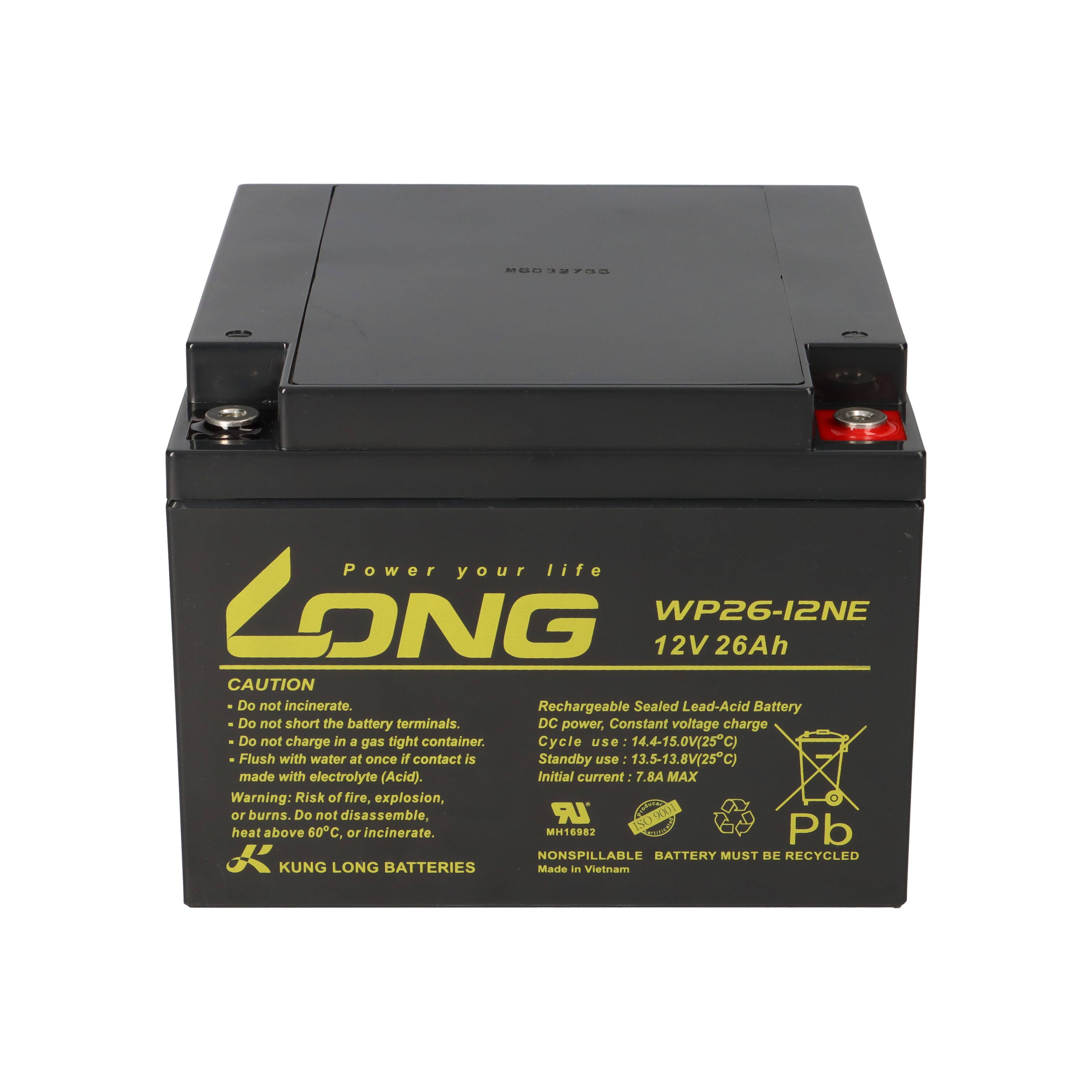 Kung Long WP26-12NE AGM Akku 12V 26Ah – für Elektromobil & Scooter