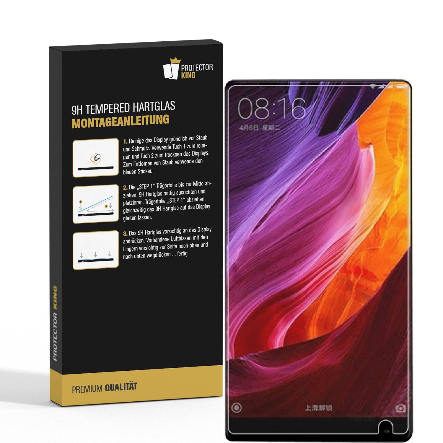 6x 9H Hartglas für Xiaomi Mi Mix Panzerfolie Displayschutz Schutzfolie Schutzglas KLAR Panzerglas Displayglas Glasfolie
