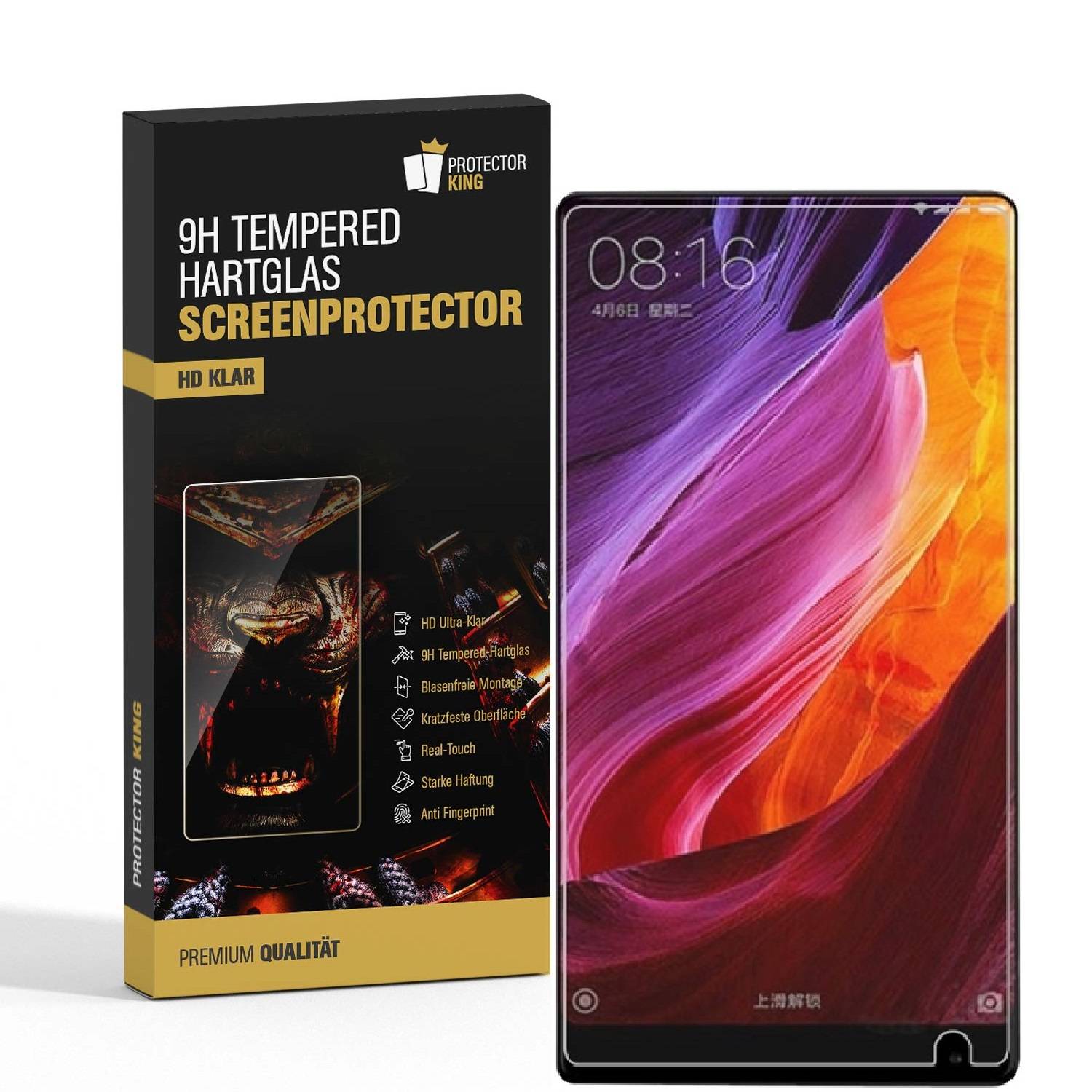 6x 9H Hartglas für Xiaomi Mi Mix Panzerfolie Displayschutz Schutzfolie Schutzglas KLAR Panzerglas Displayglas Glasfolie