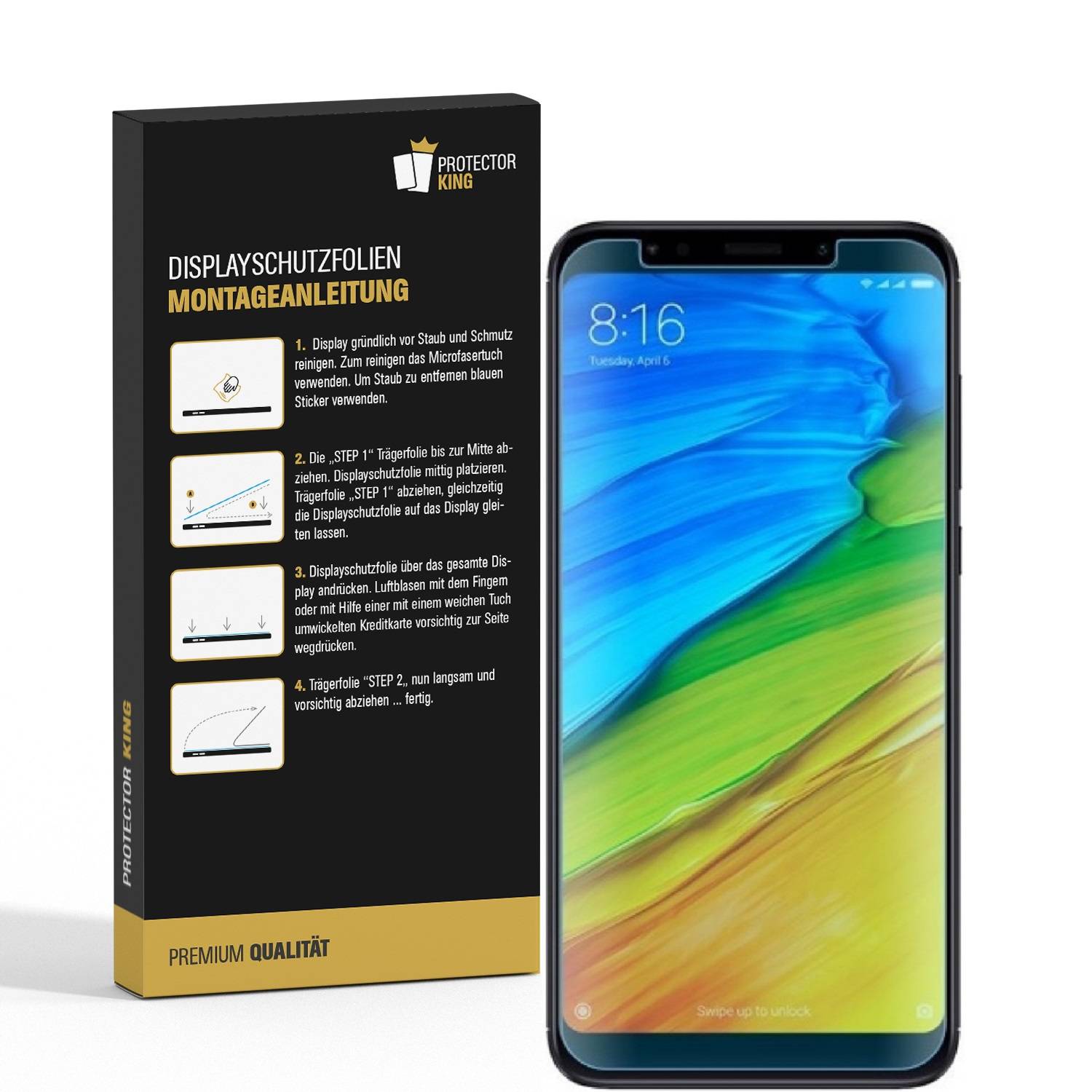 4x Displayschutzfolie für Xiaomi Redmi 5 Plus ANTI-REFLEX Displayfolie MATT