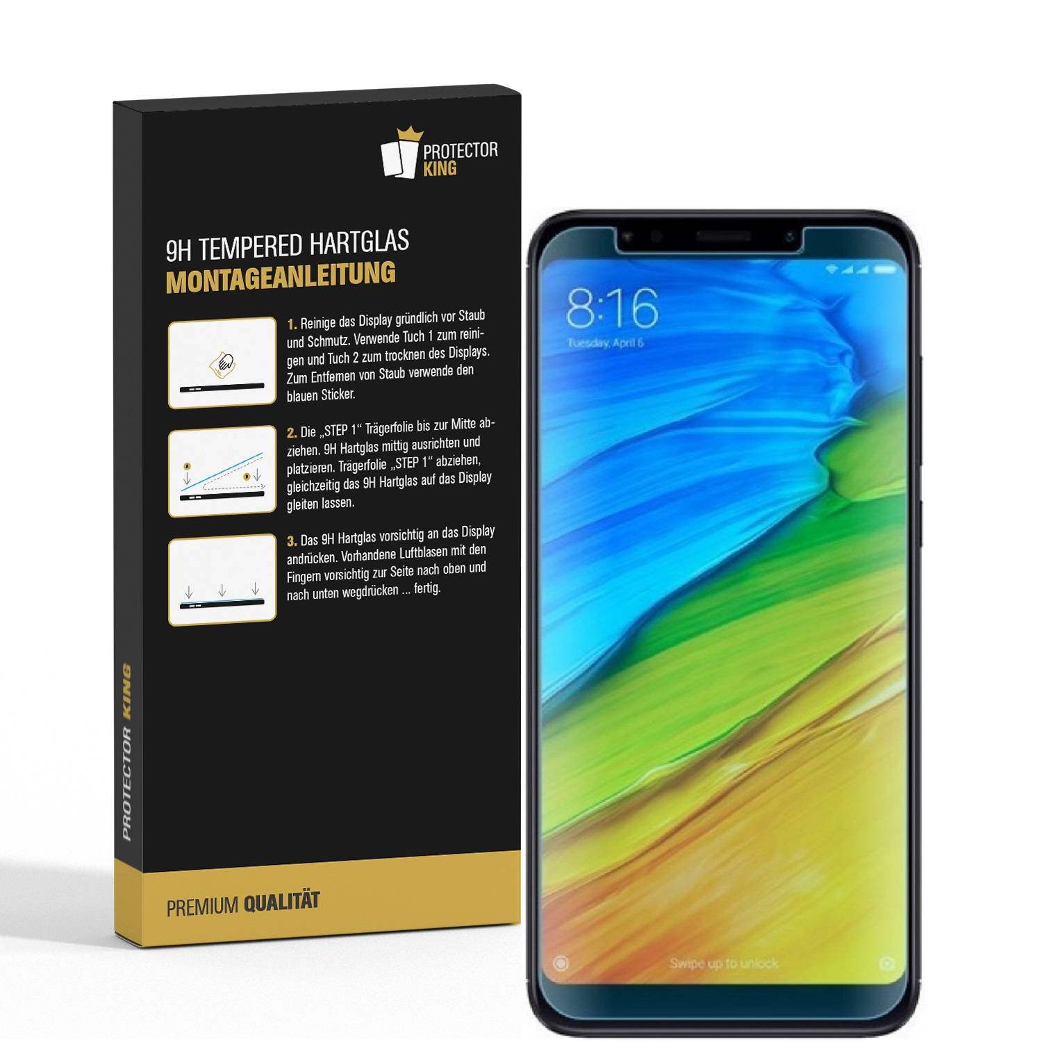3x 9H Hartglas für Xiaomi Redmi 5 Plus Panzerfolie Displayschutz Schutzglas HD KLAR Schutzfolie Panzerglas