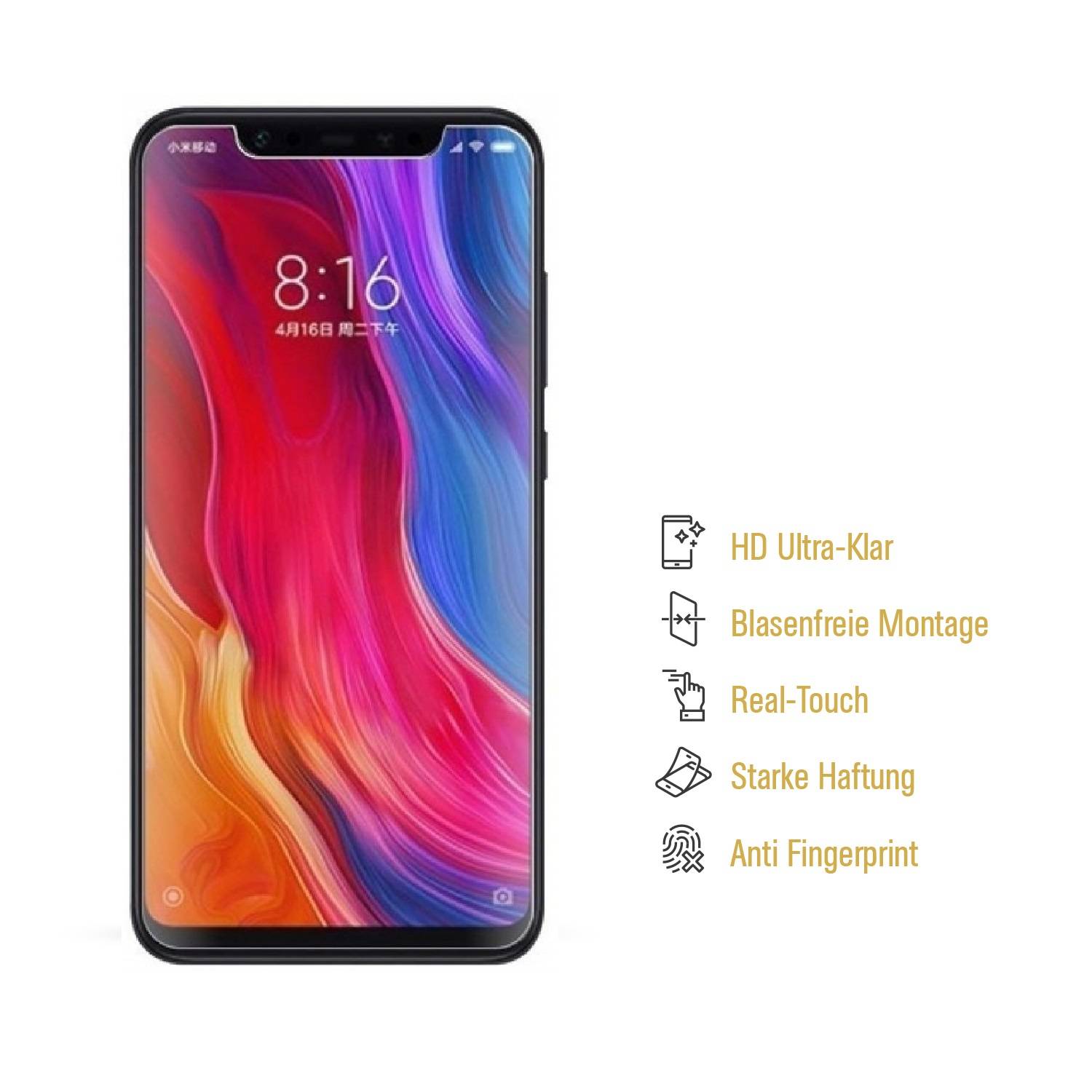 3x Displayschutzfolie für Xiaomi Mi 8 Schutzfolie DisplayfolieHD ULTRA KLAR