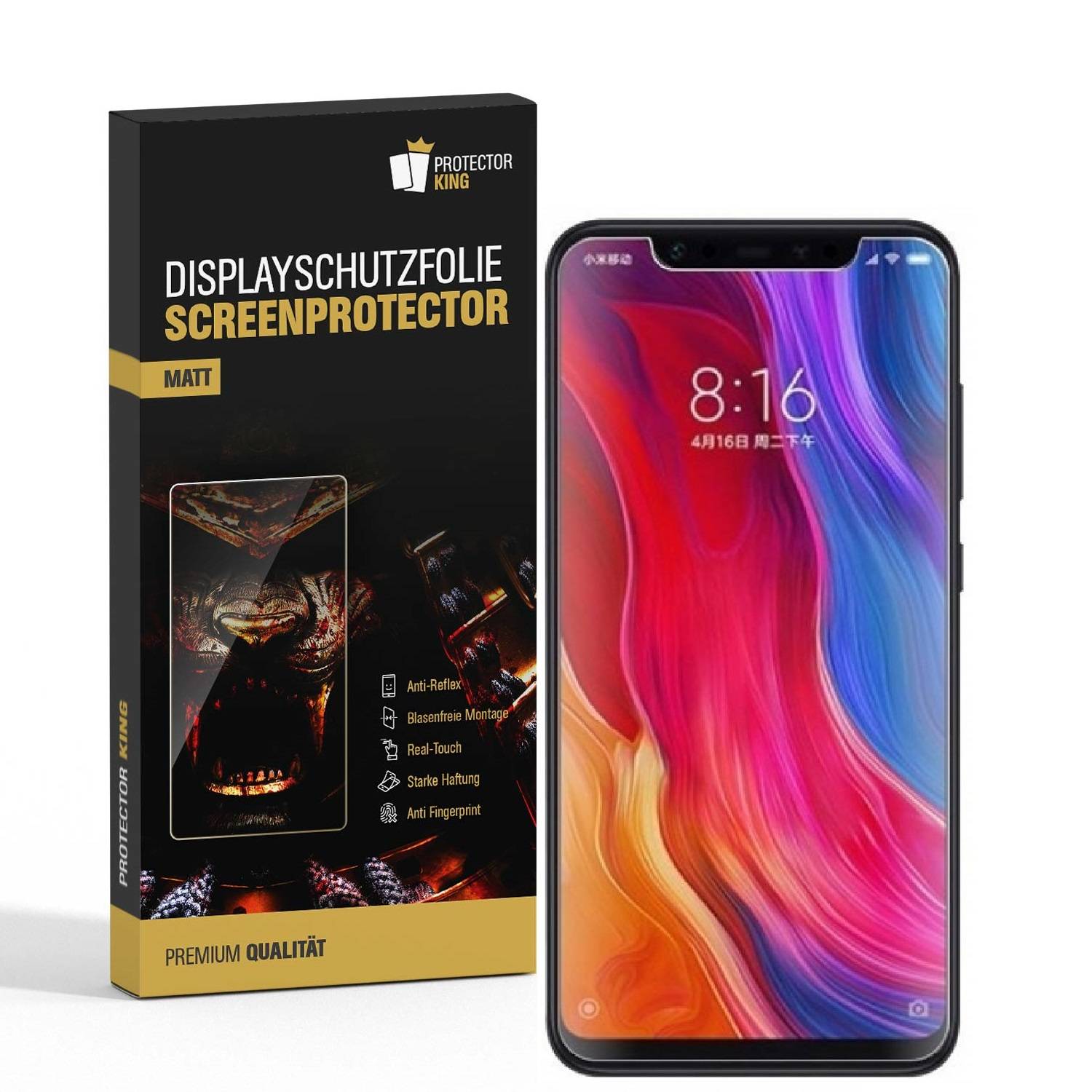 6x Displayschutzfolie für Xiaomi Mi 8 SE ANTI-REFLEX Displayfolie MATT