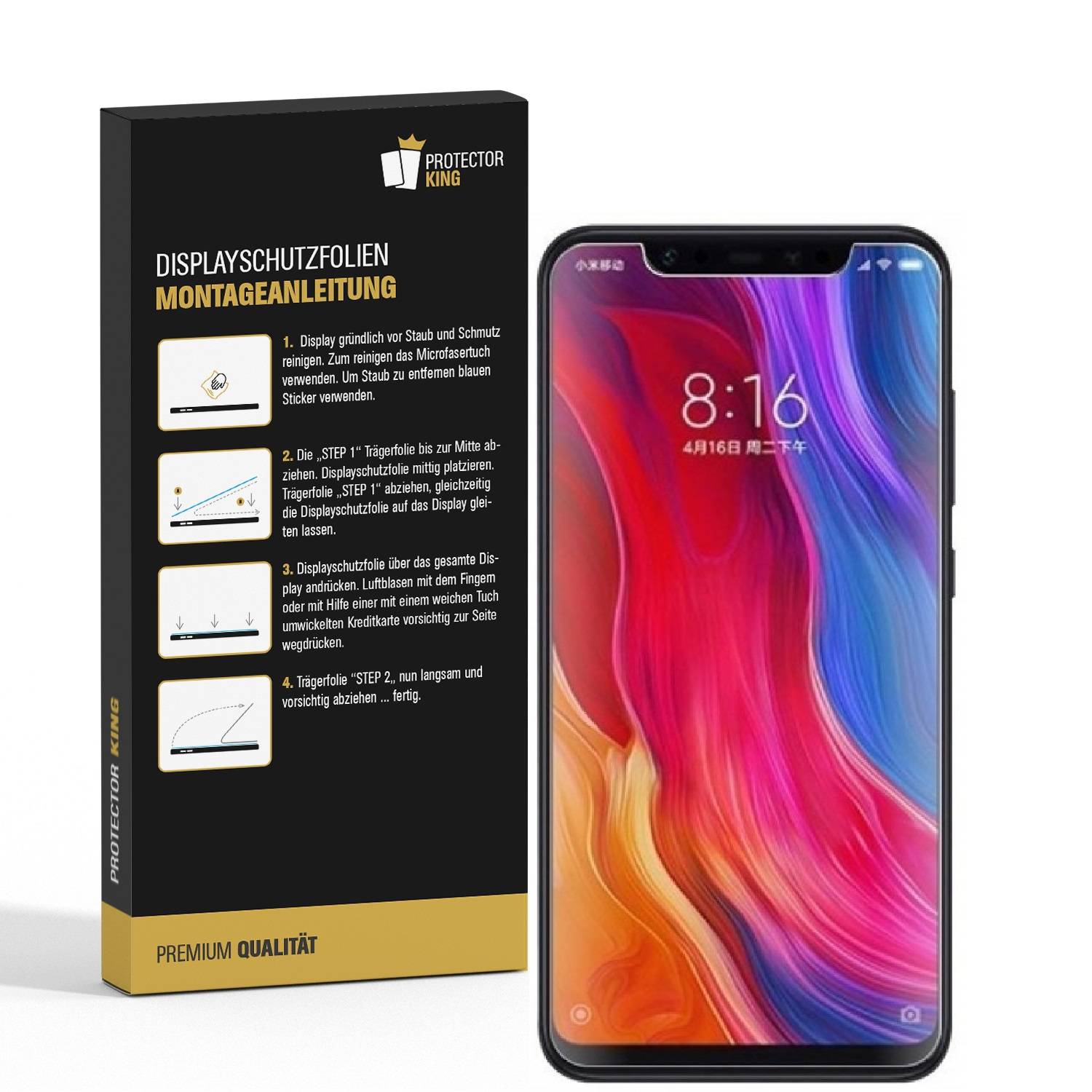 6x Displayschutzfolie für Xiaomi Mi 8 SE ANTI-REFLEX Displayfolie MATT