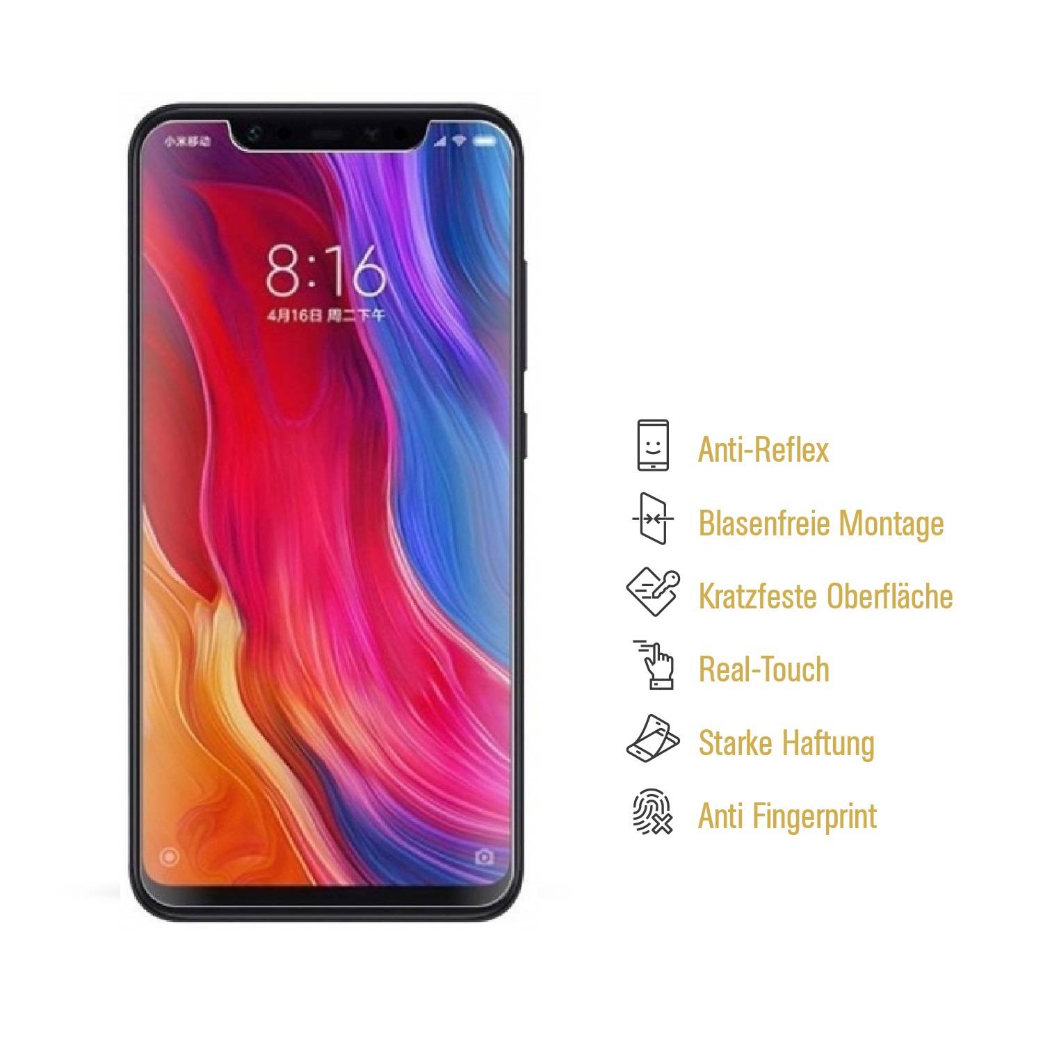 2x Panzerfolie für Xiaomi Mi 8 SE ANTI-SCHOCK Displayfolie Schutzfolie MATT