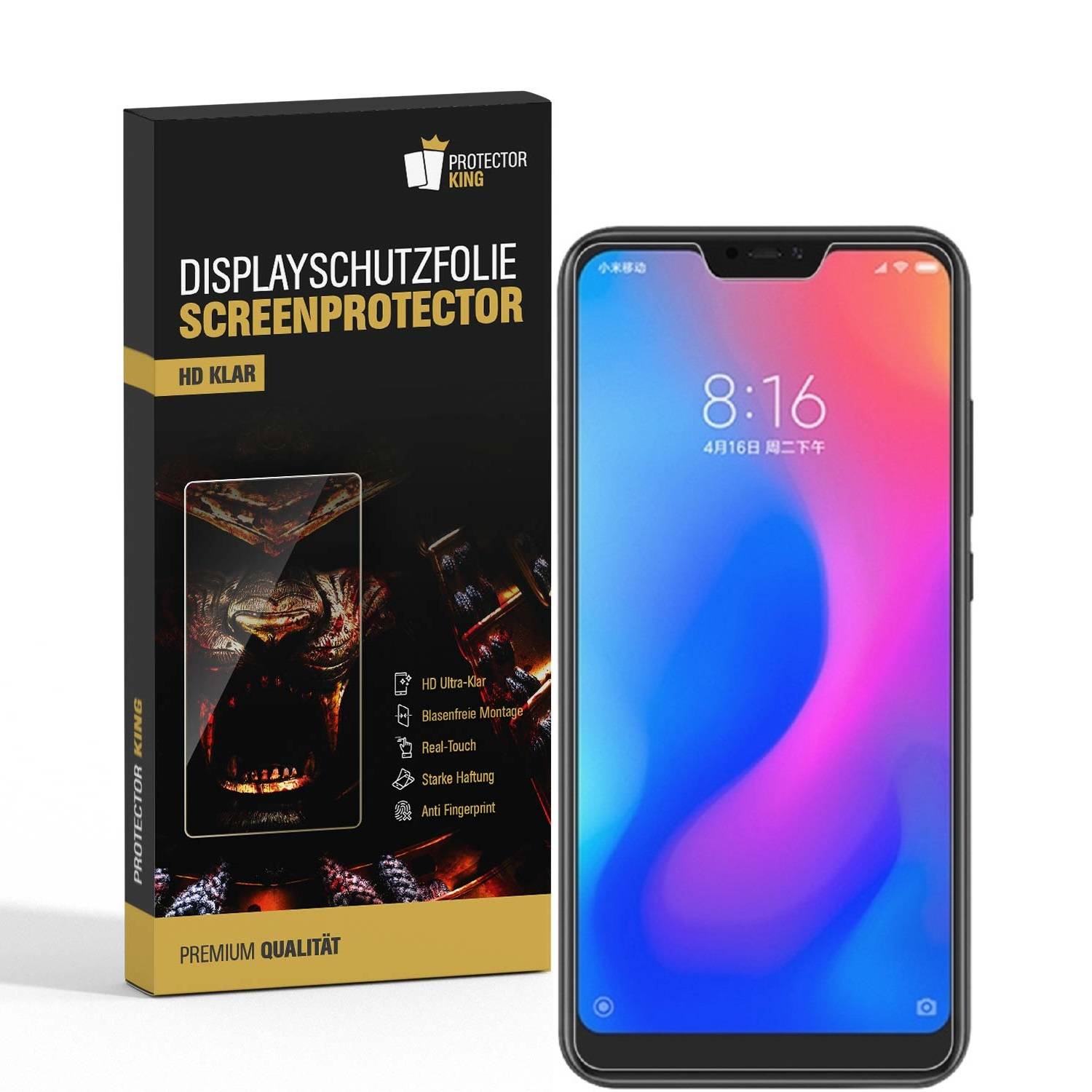 3x Displayschutzfolie für Xiaomi Redmi Note 6 Pro Displayfolie Schutzfolie KLAR