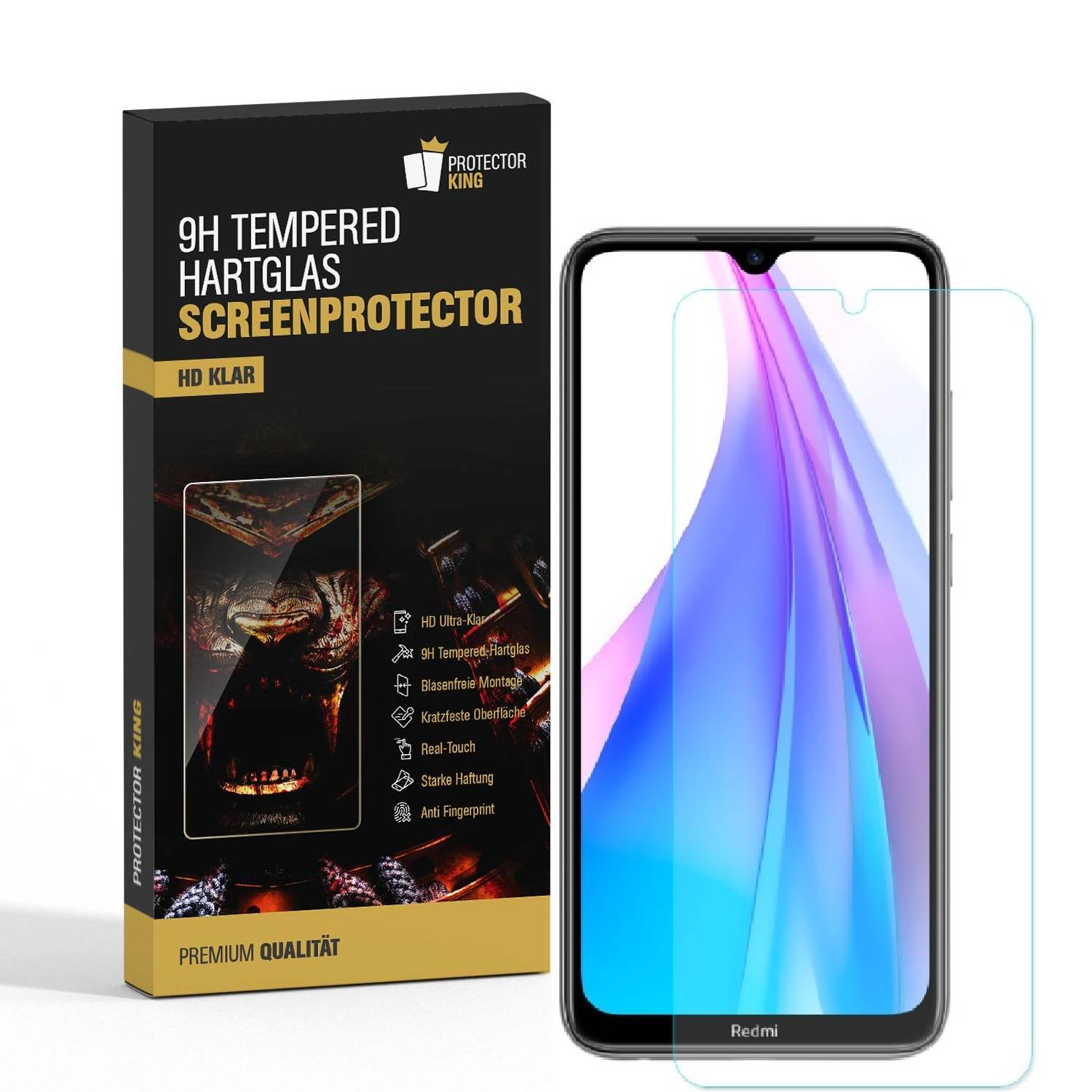 6x 9H Hartglas für Xiaomi Mi Note 8 Pro Panzerfolie Displayschutz Schutzfolie HD KLAR Panzerglas Schutzglas