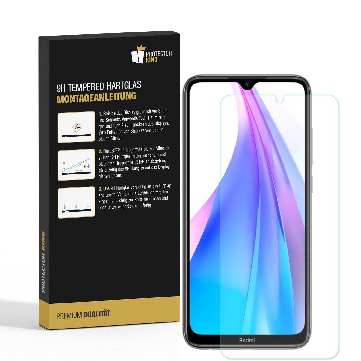 6x 9H Hartglas für Xiaomi Mi Note 8 Pro Panzerfolie Displayschutz Schutzfolie HD KLAR Panzerglas Schutzglas
